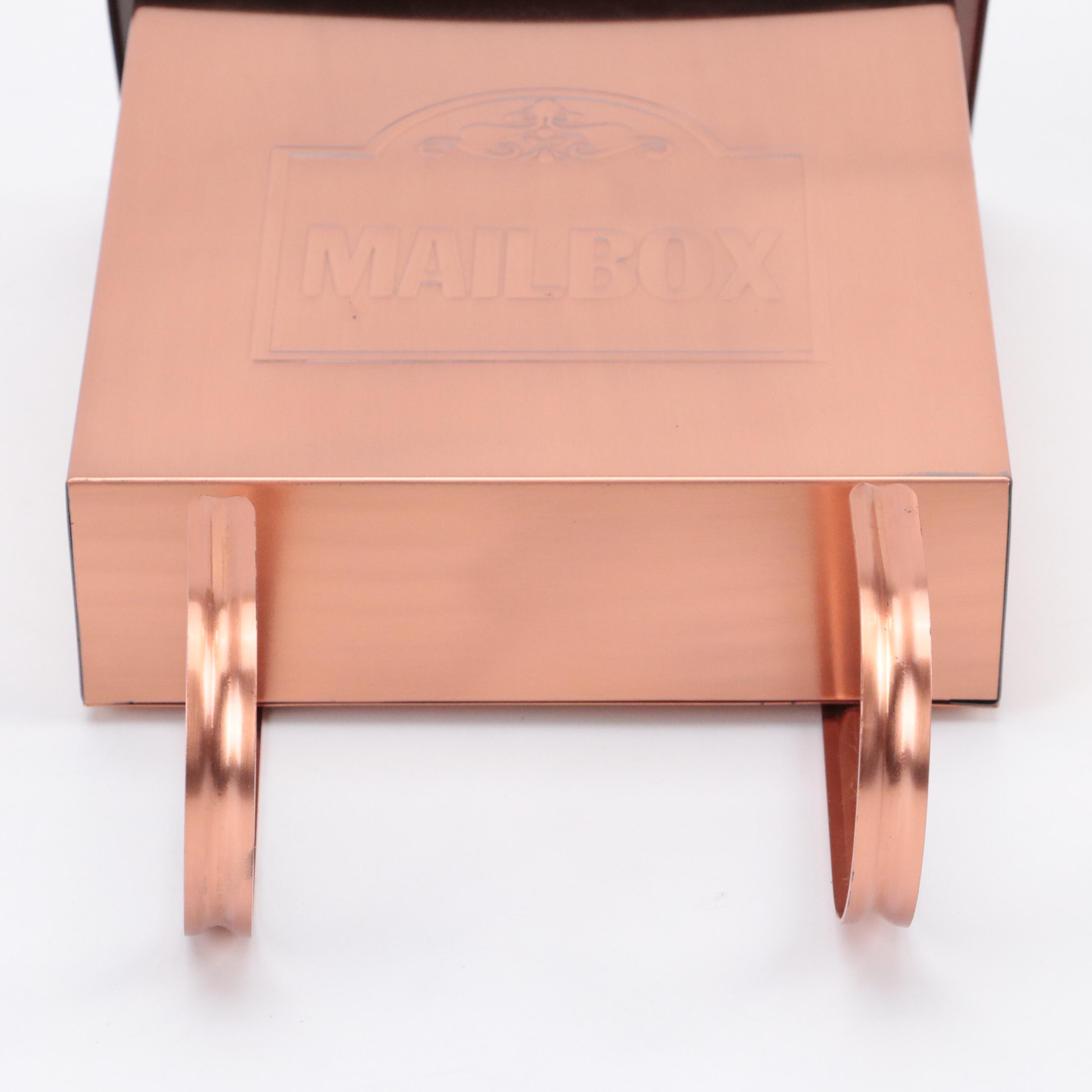 Restore & Restyle Copper Finish Steel House Mount Mailbox