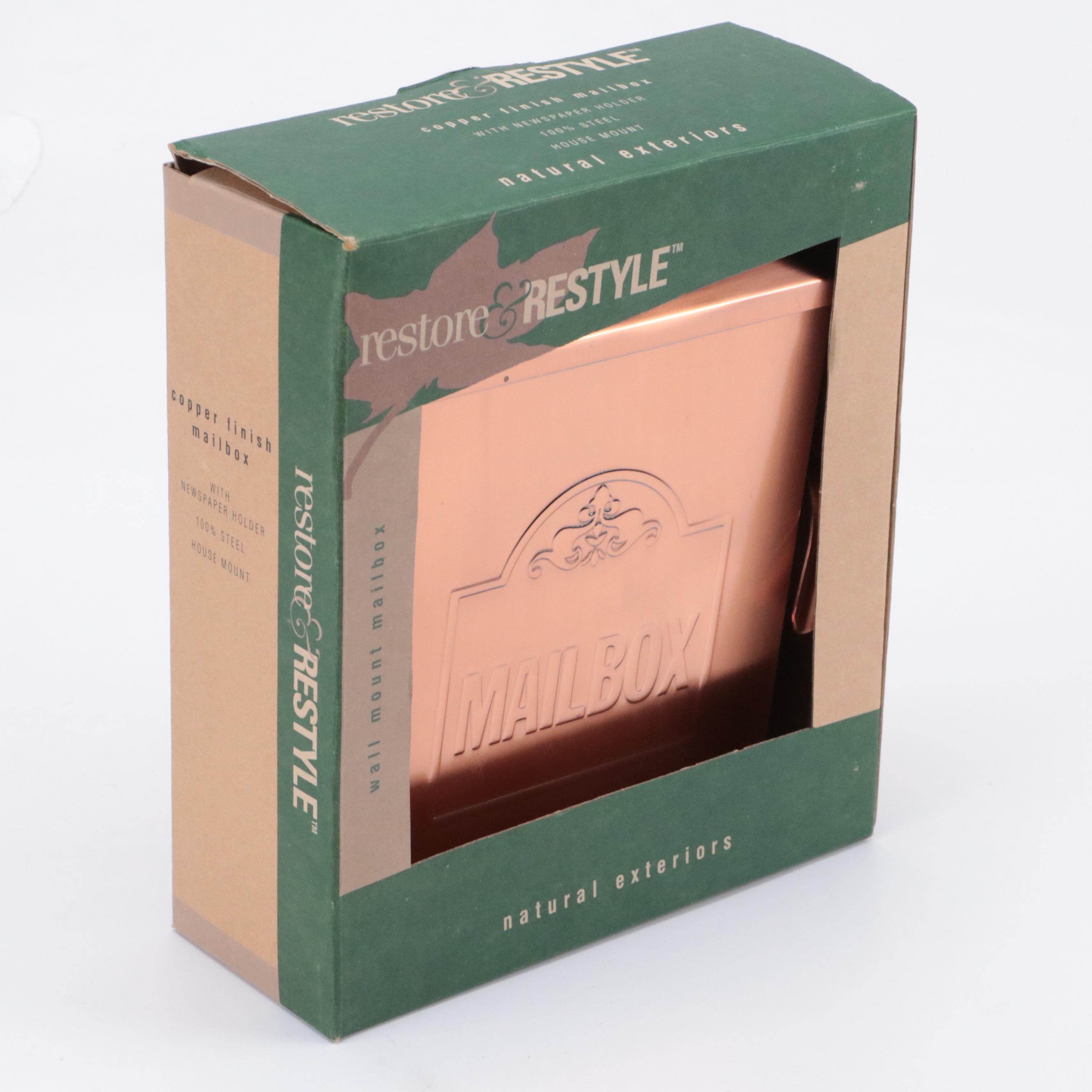 Restore & Restyle Copper Finish Steel House Mount Mailbox