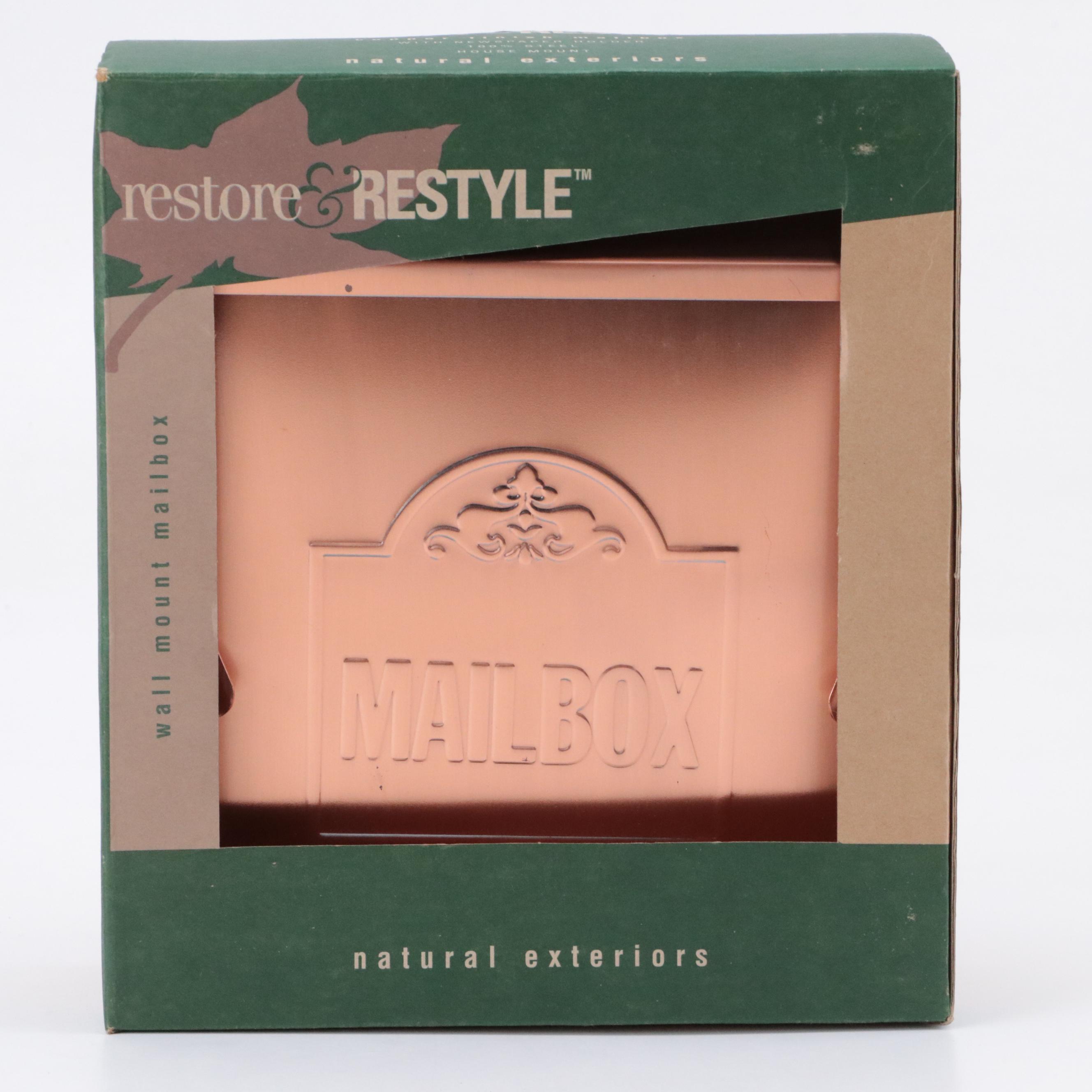 Restore & Restyle Copper Finish Steel House Mount Mailbox