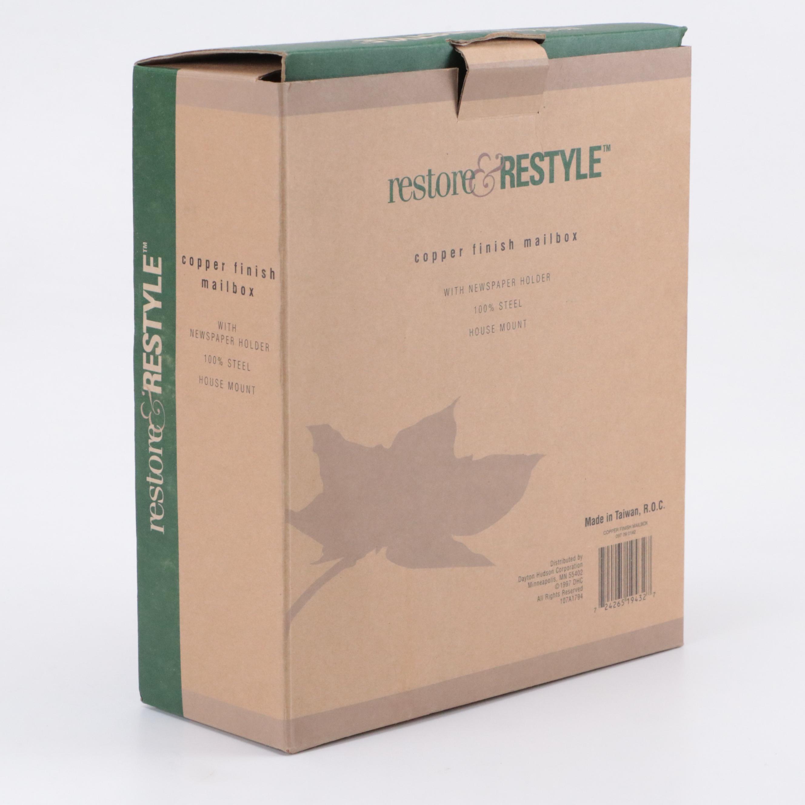 Restore & Restyle Copper Finish Steel House Mount Mailbox