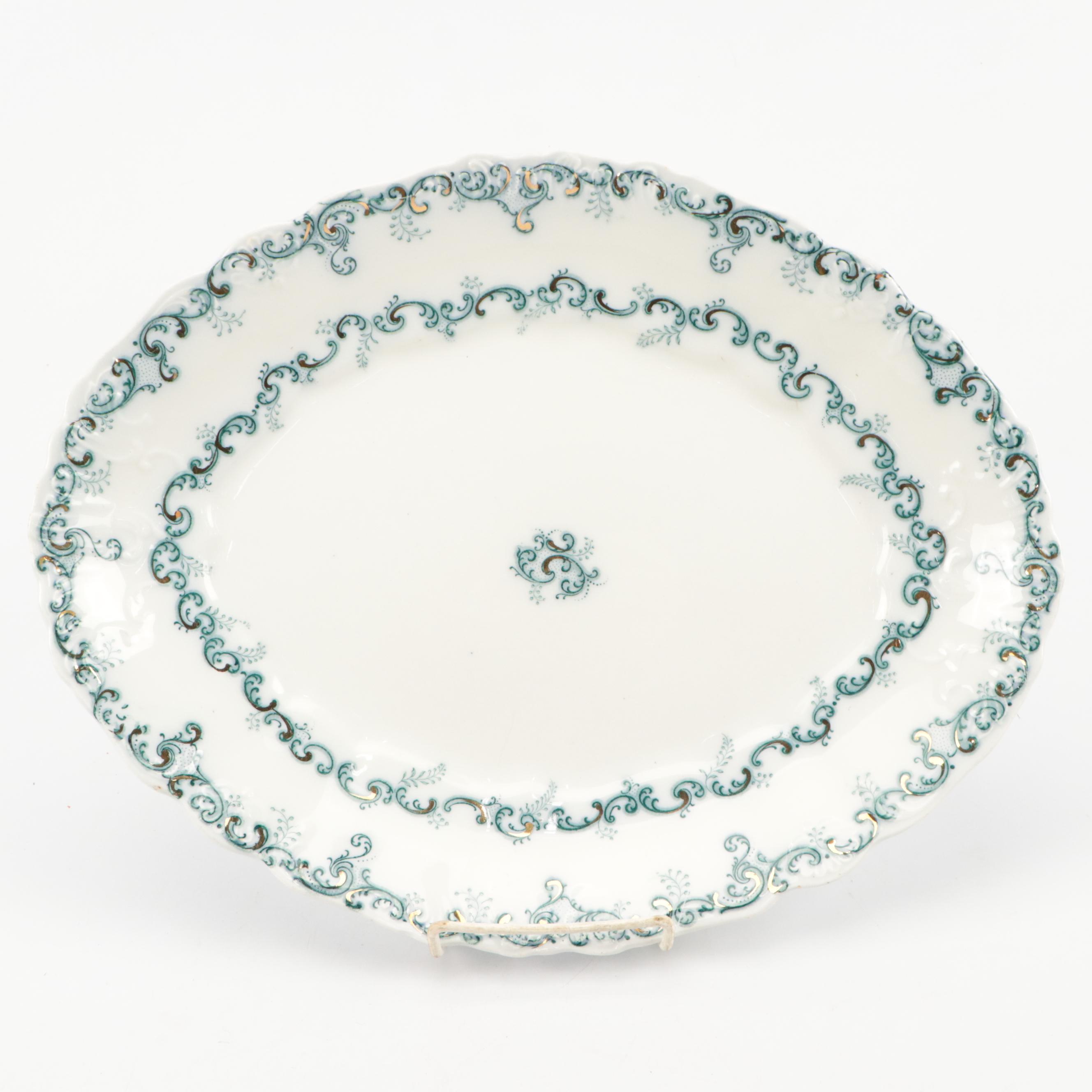 J. & G. Meakin Ironstone "Elysée" Gilt Accented Serving Pieces