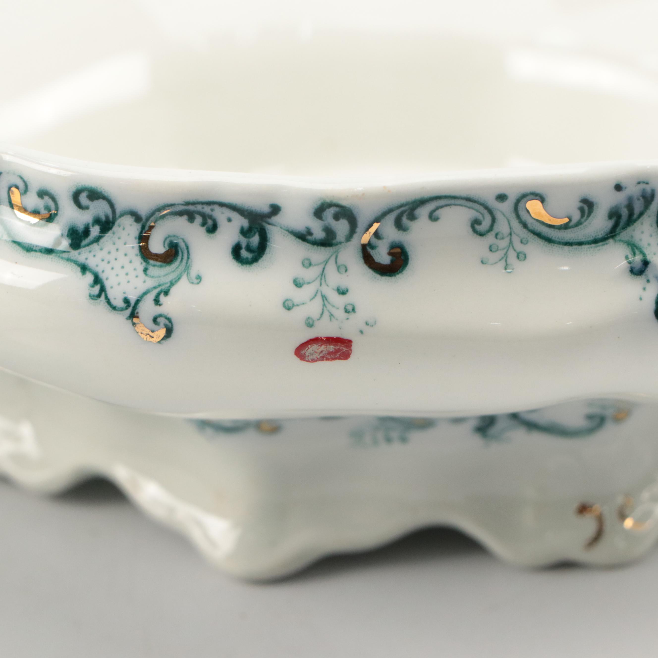 J. & G. Meakin Ironstone "Elysée" Gilt Accented Serving Pieces