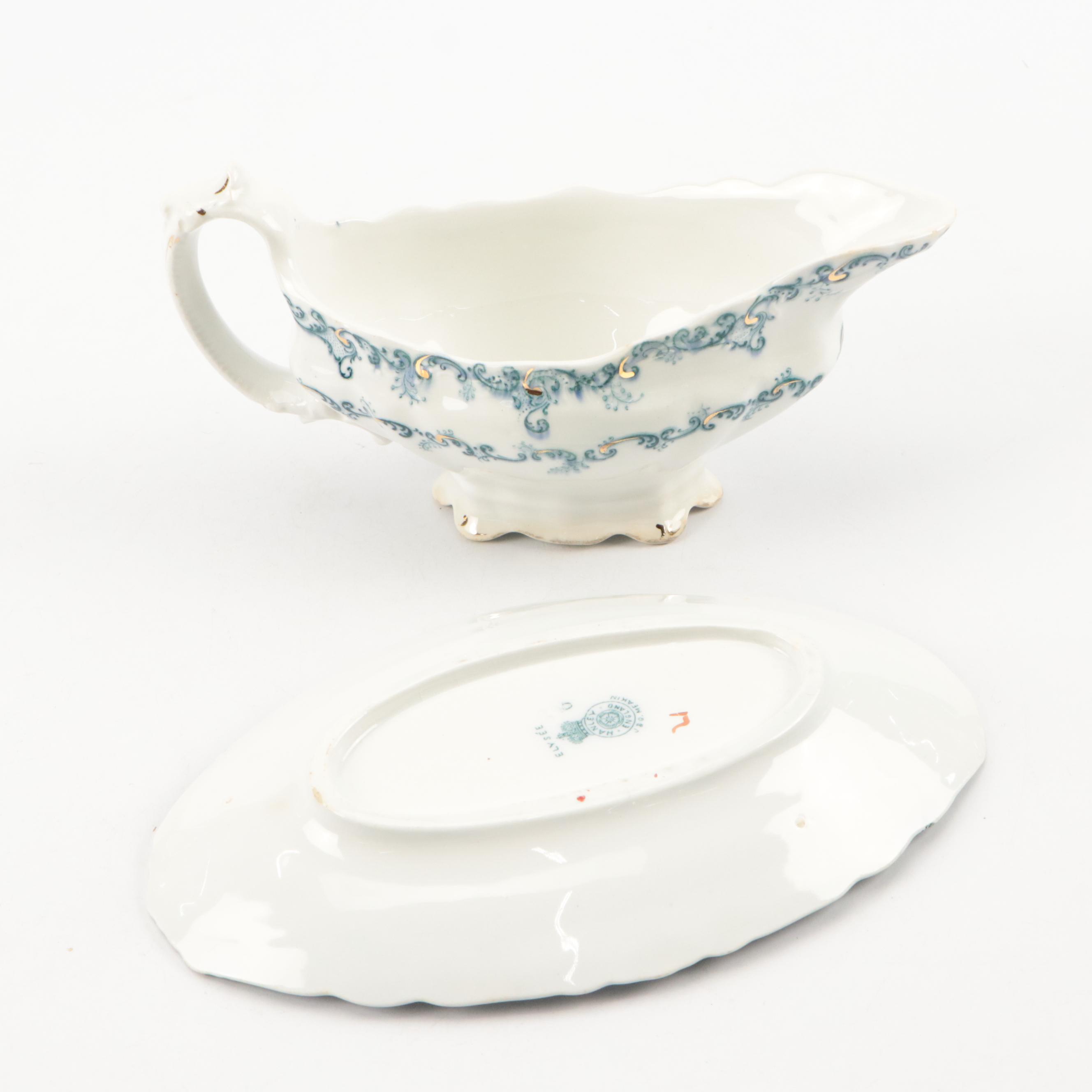 J. & G. Meakin Ironstone "Elysée" Gilt Accented Serving Pieces