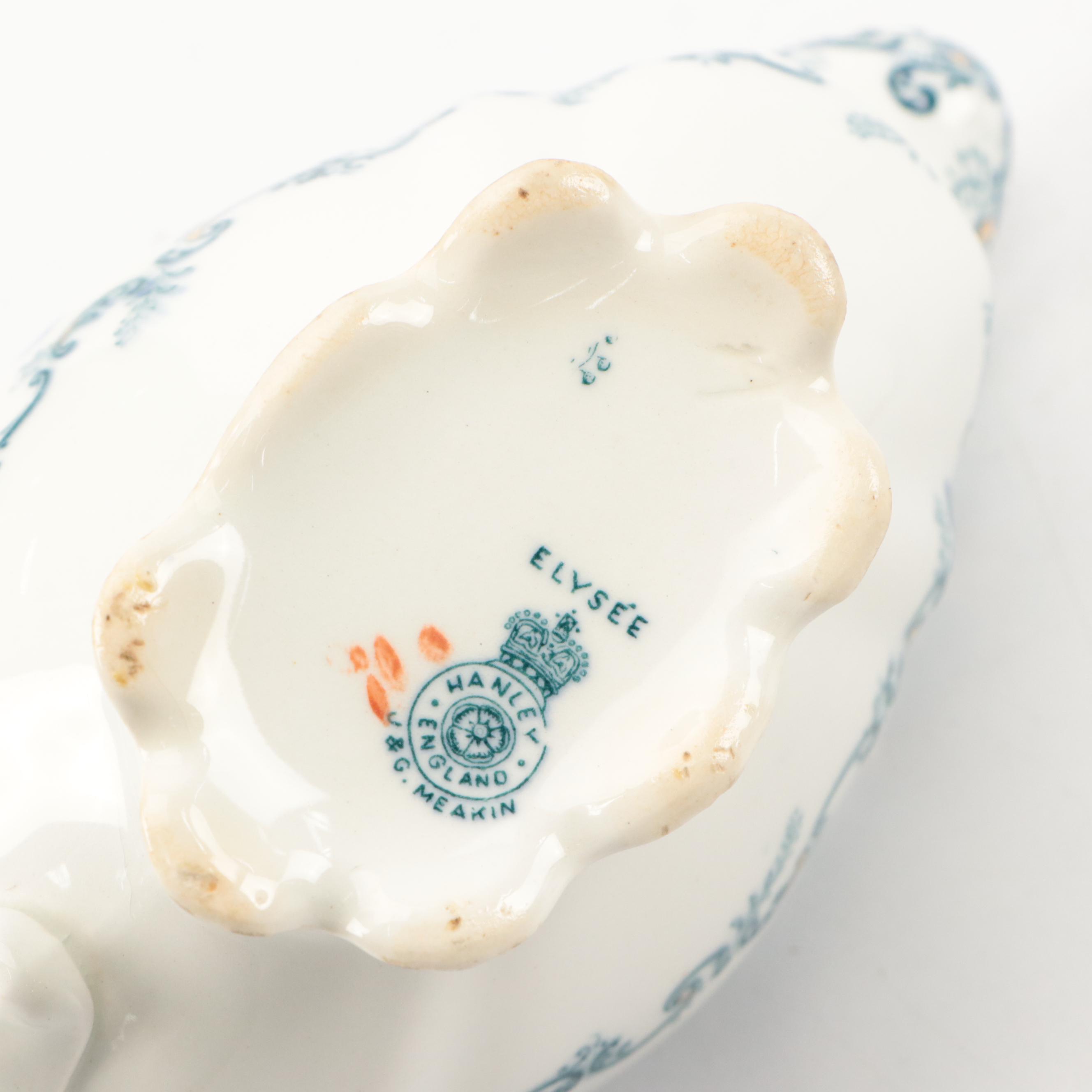 J. & G. Meakin Ironstone "Elysée" Gilt Accented Serving Pieces