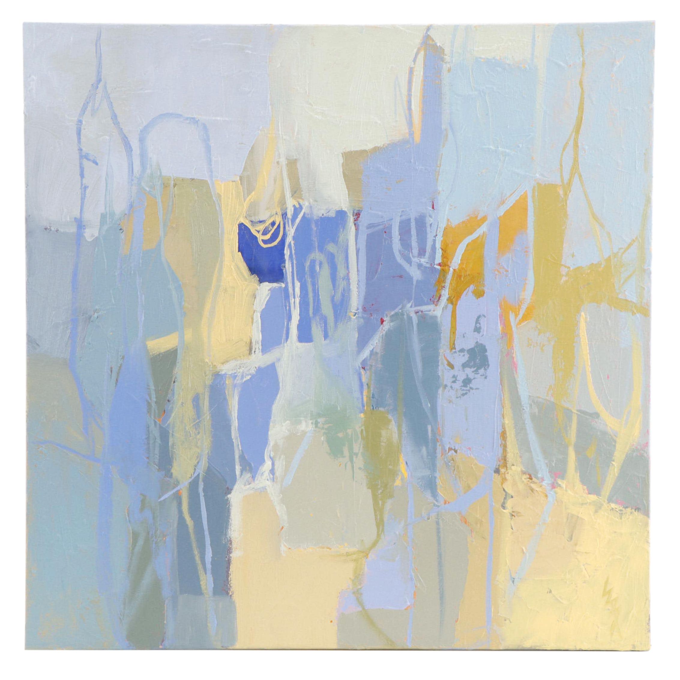 Sarah Brown Abstract Oil Painting "Walking on Sunshine"