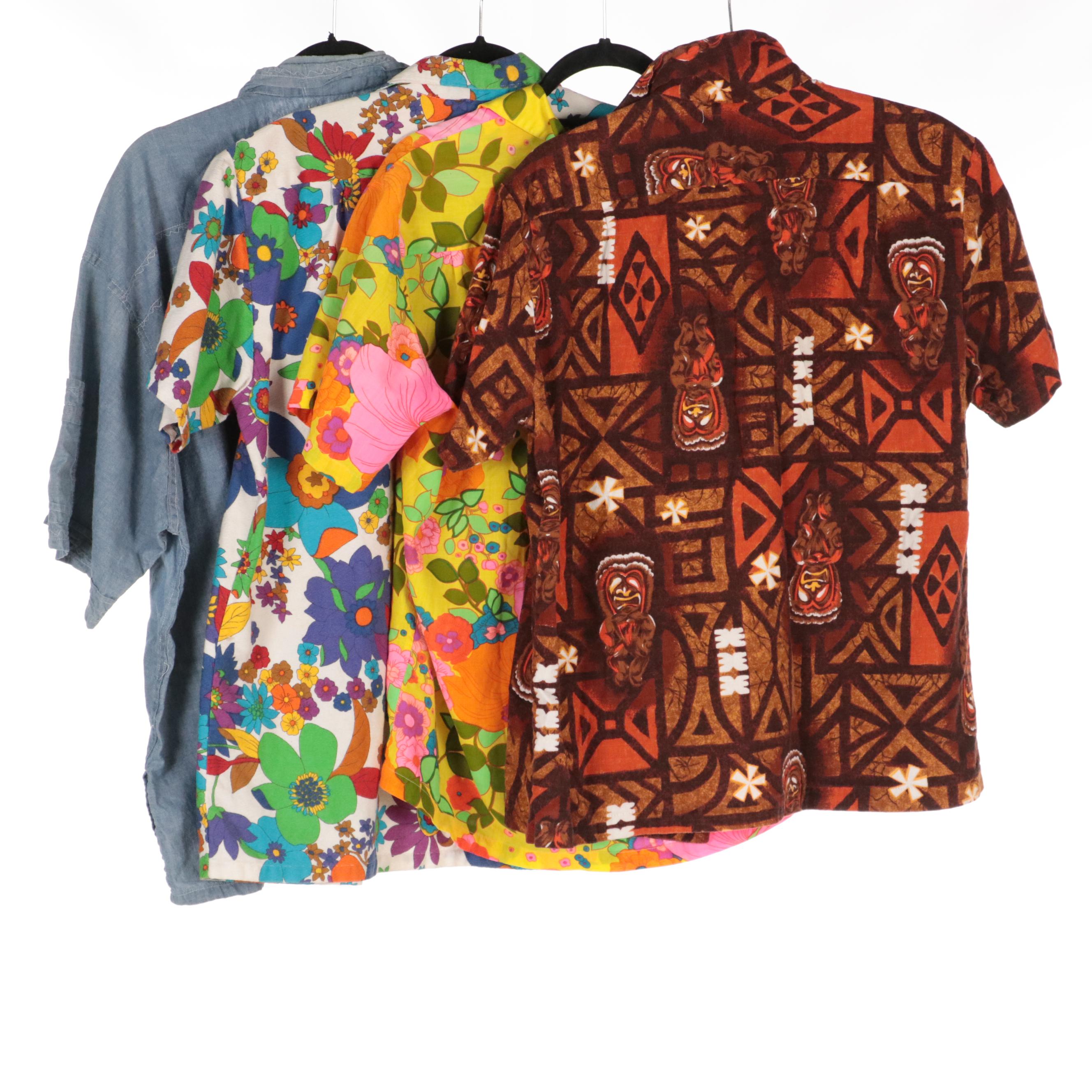 Hawaiian Togs, Kamehameka, and Other Short Sleeve Button Front Tops