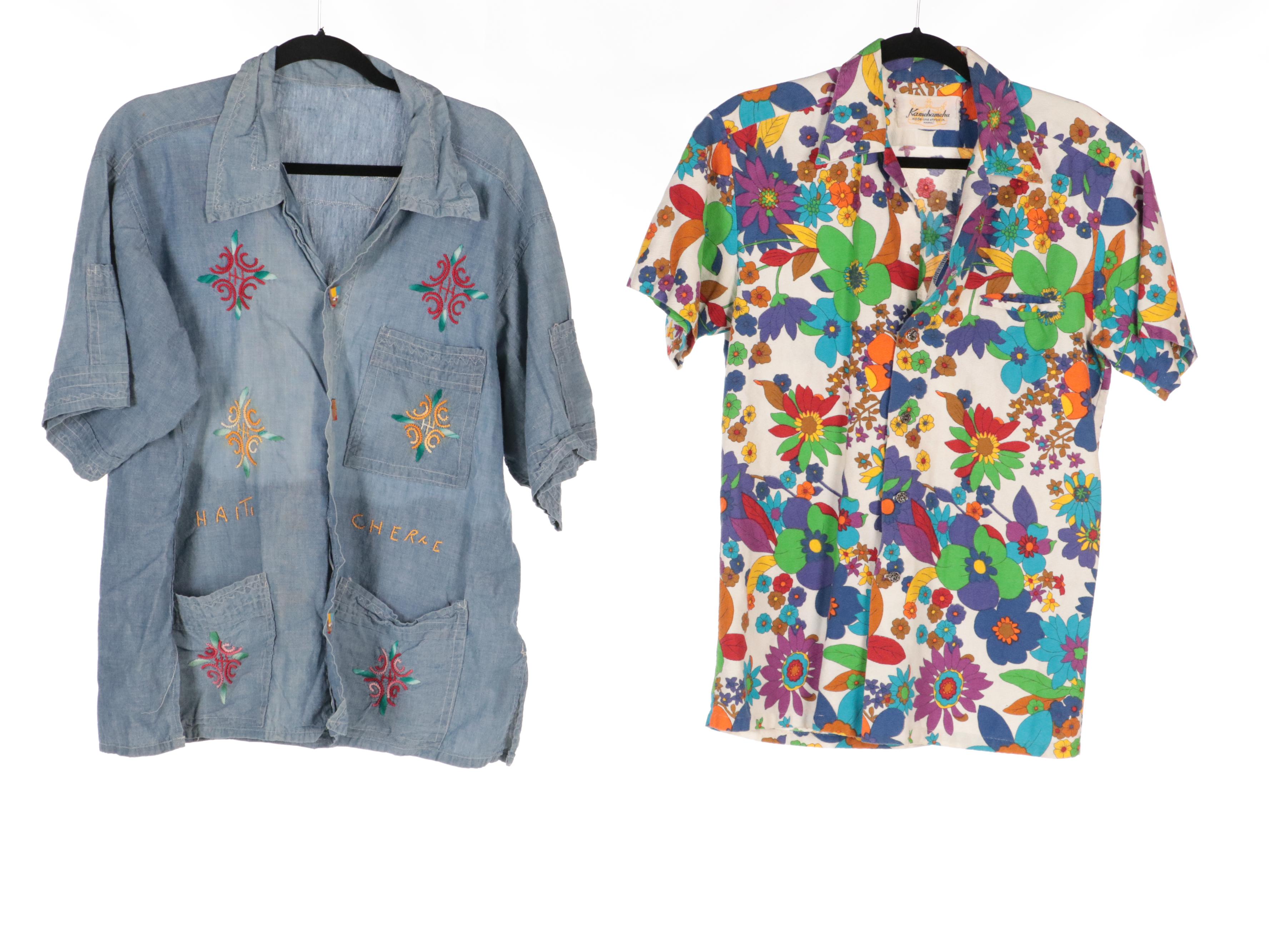 Hawaiian Togs, Kamehameka, and Other Short Sleeve Button Front Tops