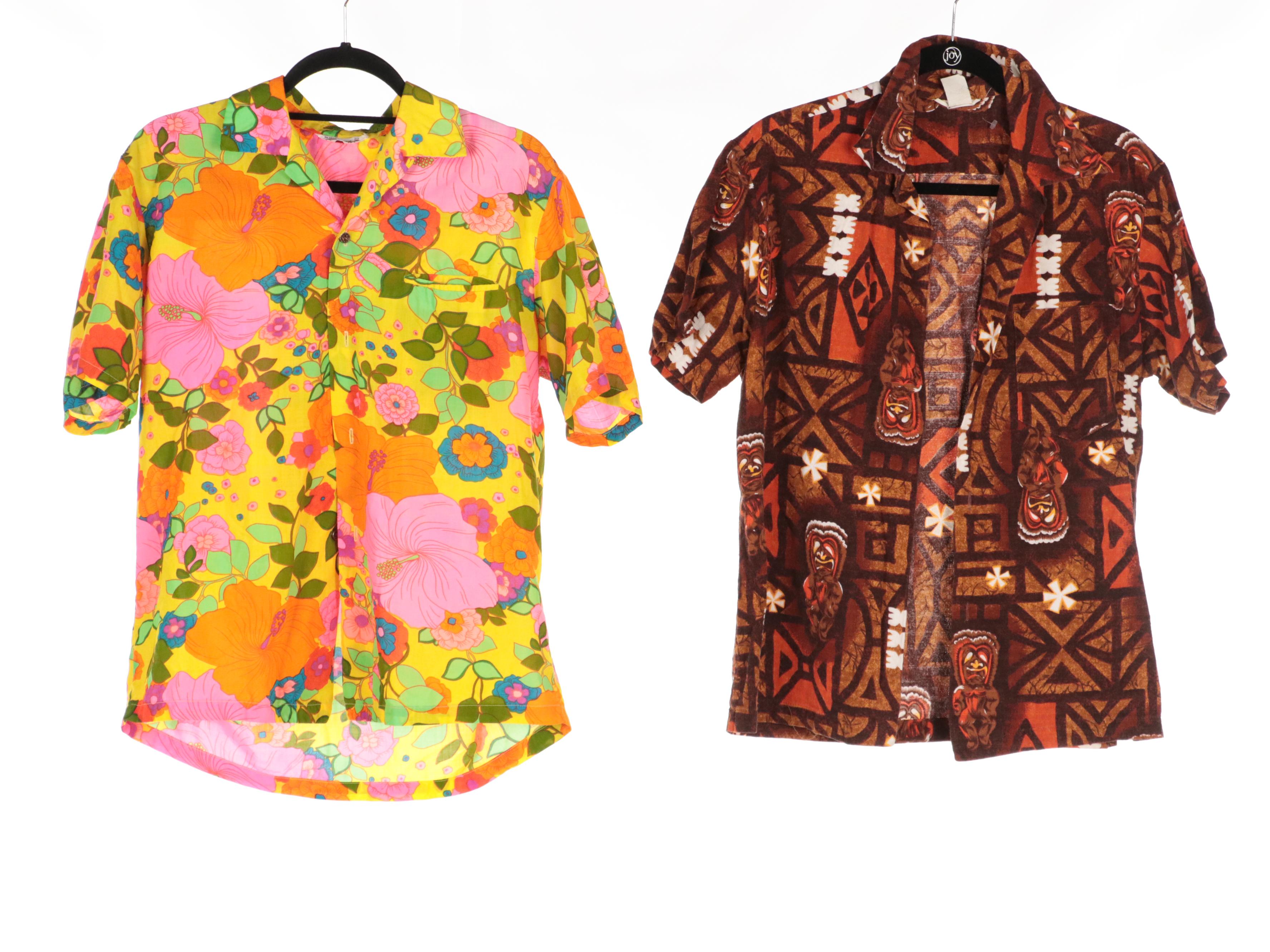 Hawaiian Togs, Kamehameka, and Other Short Sleeve Button Front Tops