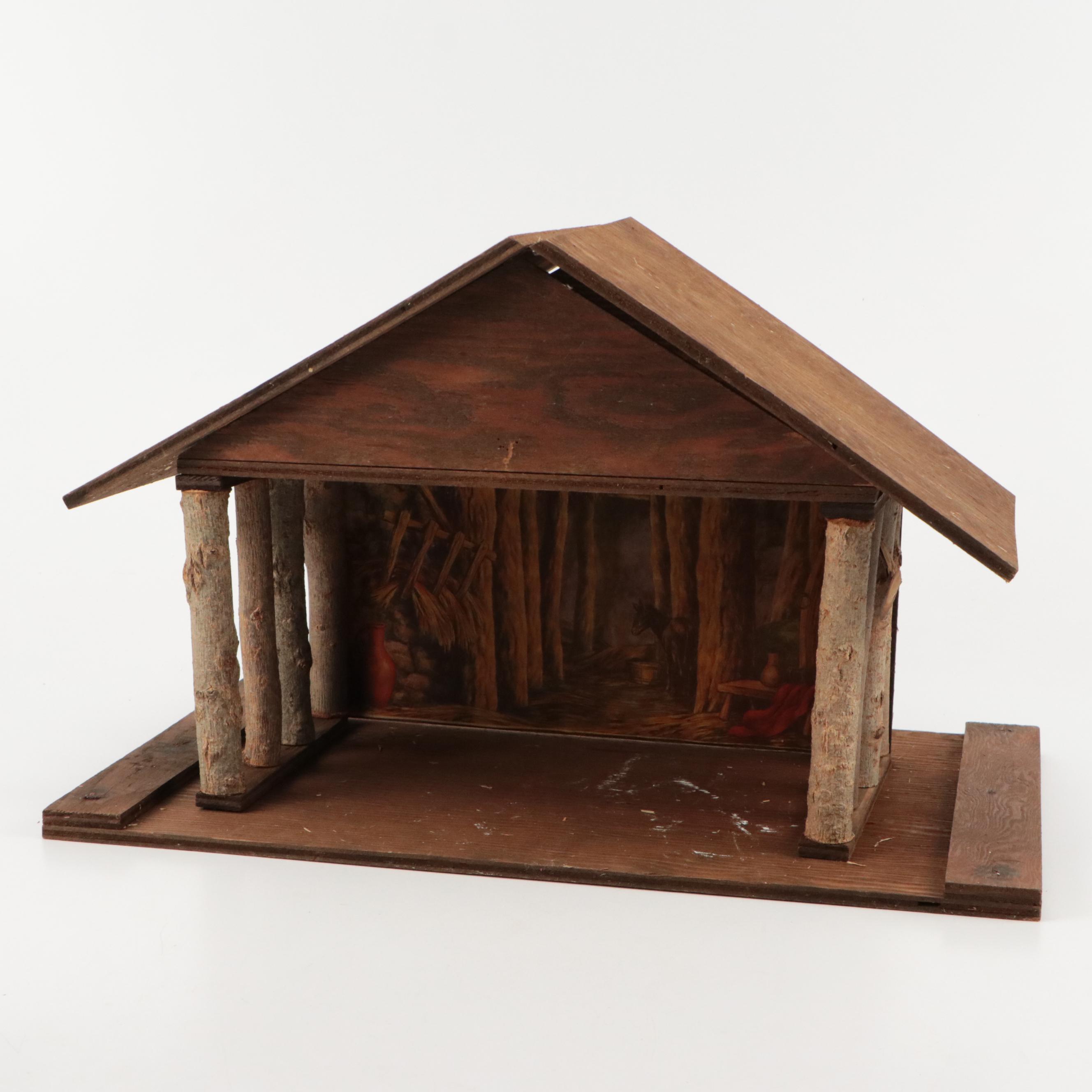 Mexican Hand-Painted Ceramic Nativity Scene, Mid to Late 20th Century