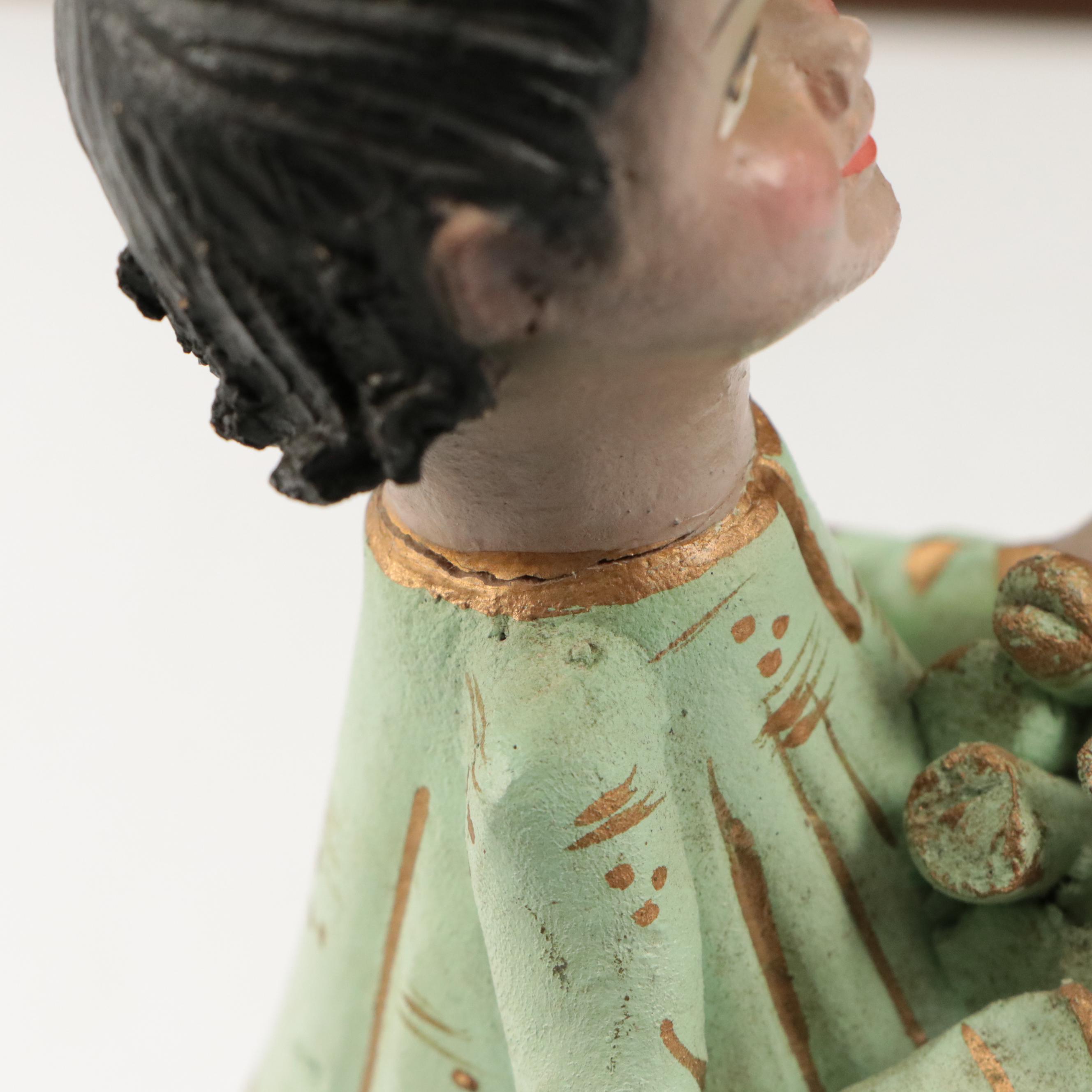 Mexican Hand-Painted Ceramic Nativity Scene, Mid to Late 20th Century