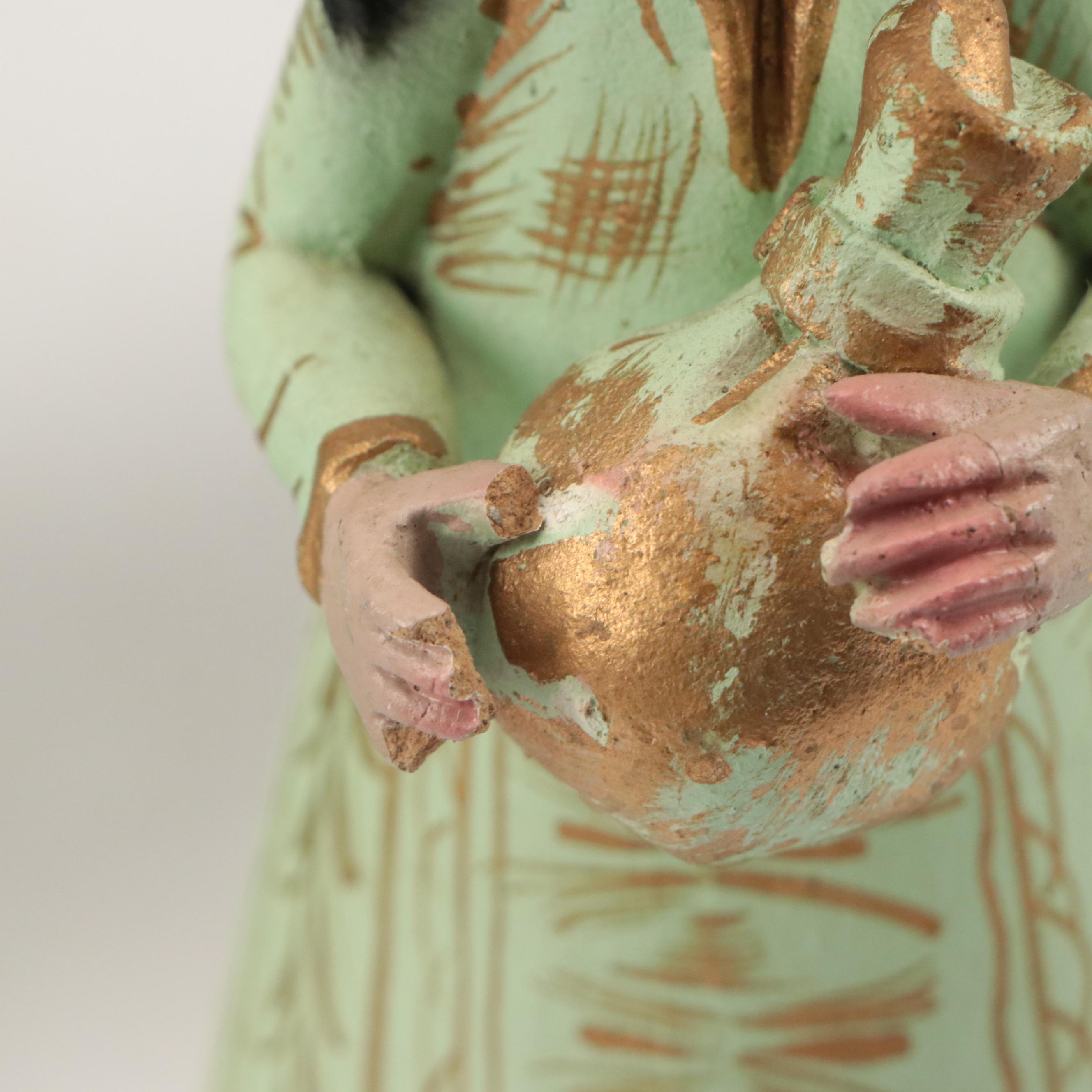 Mexican Hand-Painted Ceramic Nativity Scene, Mid to Late 20th Century