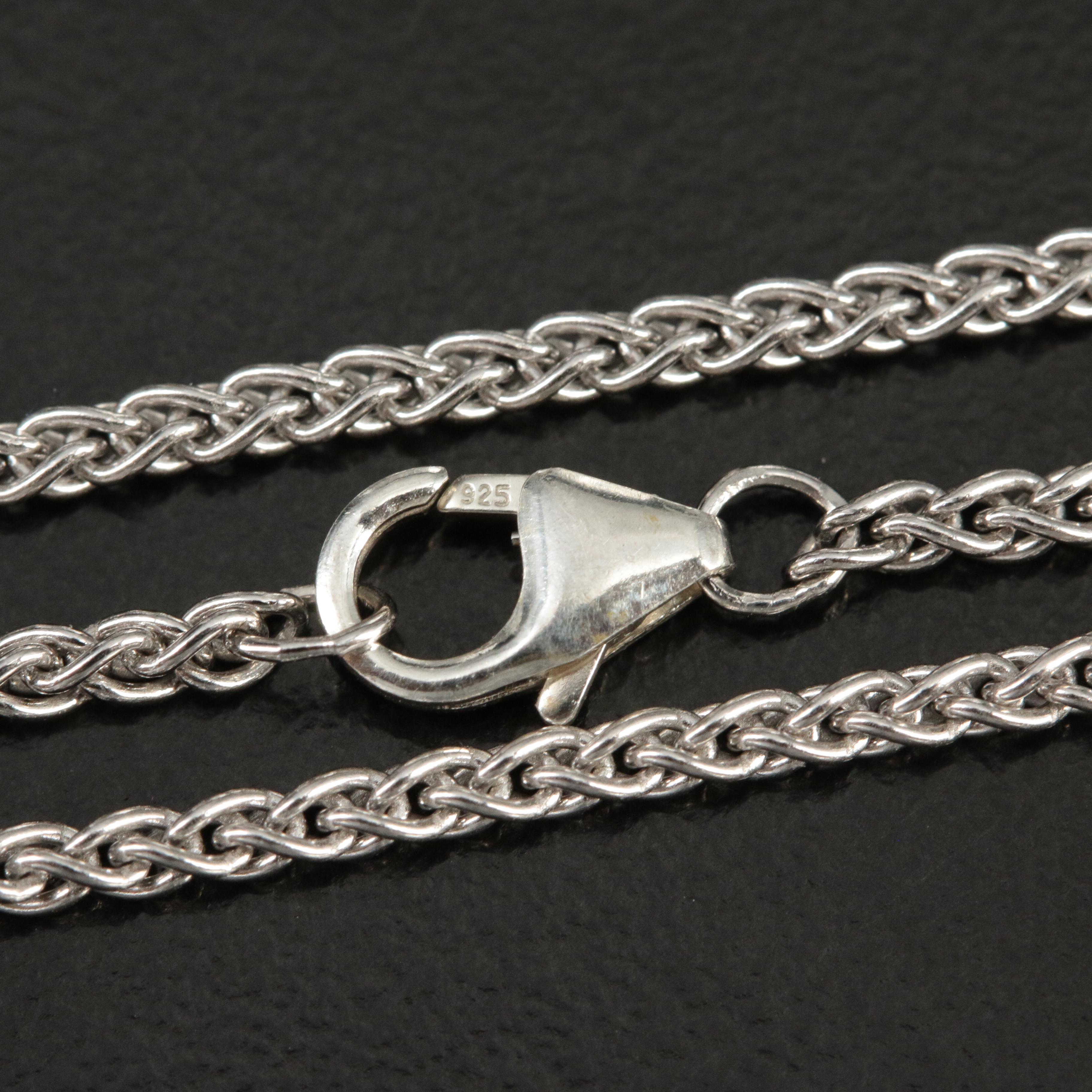 John Hardy Sterling and 18K 0.50 CTW Diamond Bar Pendant Enhancer on a Chain