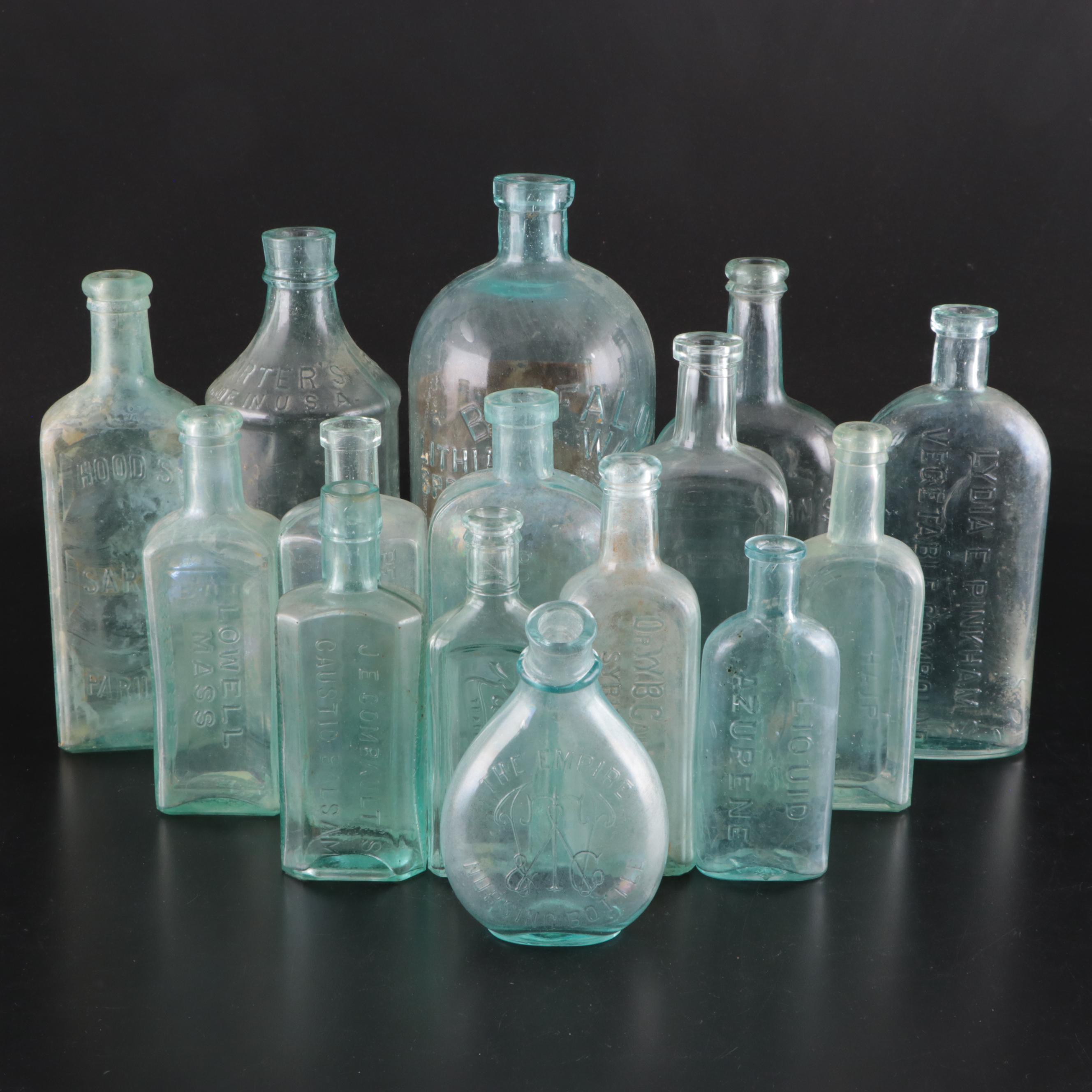 Buffalo Water, Rawleigh's, Carter's, Pond's, and Other Glass Bottles