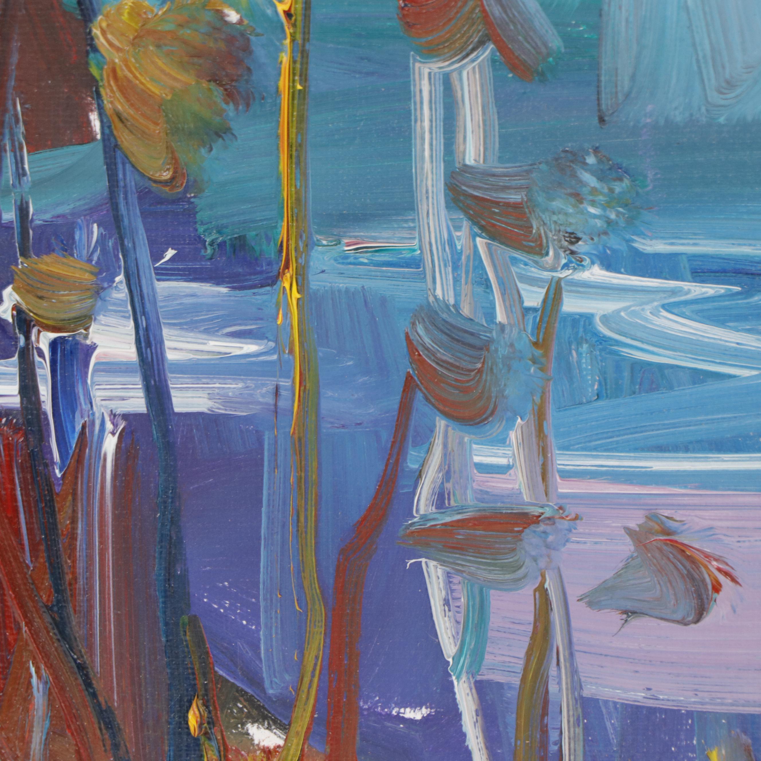 Jose Trujillo Oil Painting "Harbor Lights," 2009