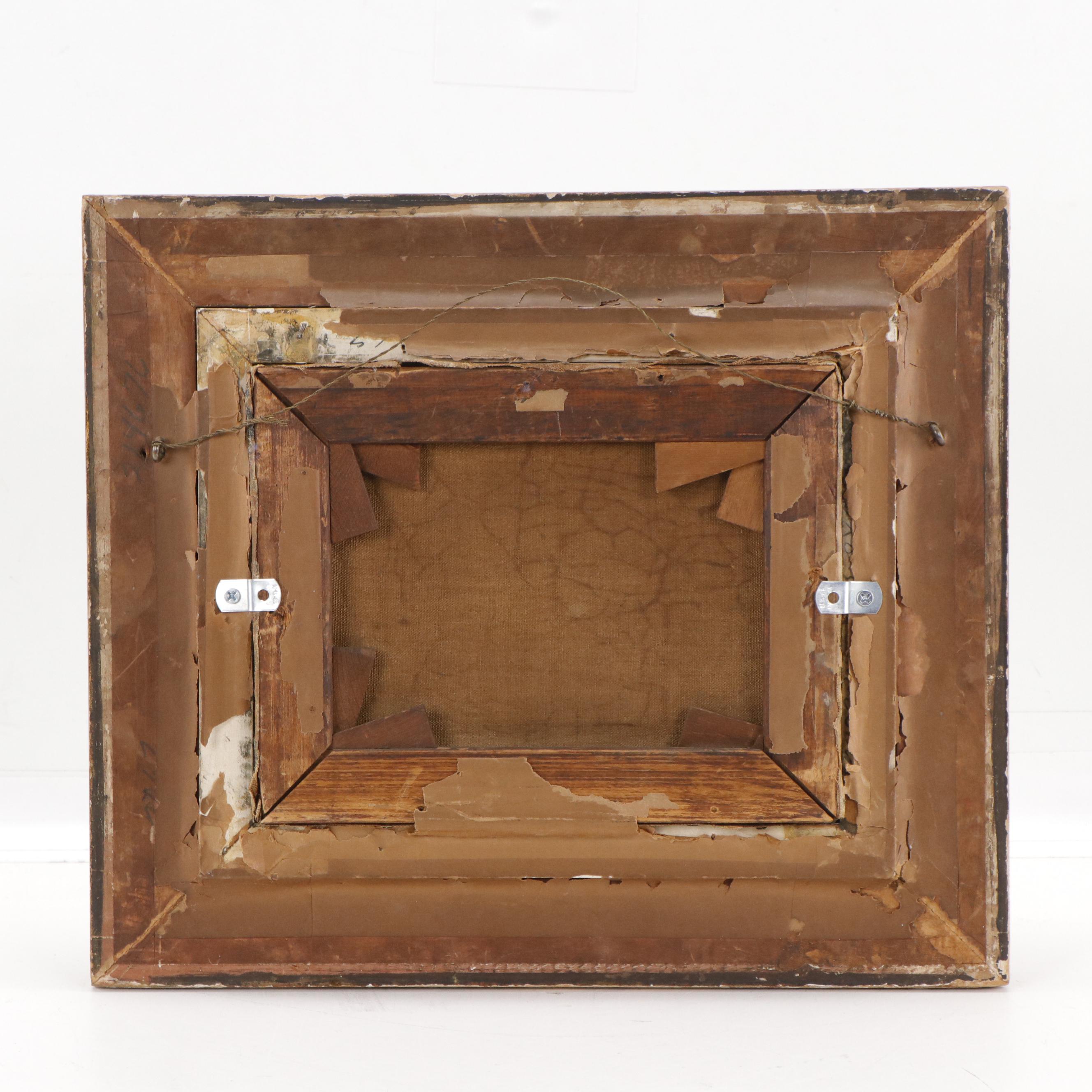 Hudson Mindell Kitchell Woodland Interior Landscape Oil Painting, Circa 1917