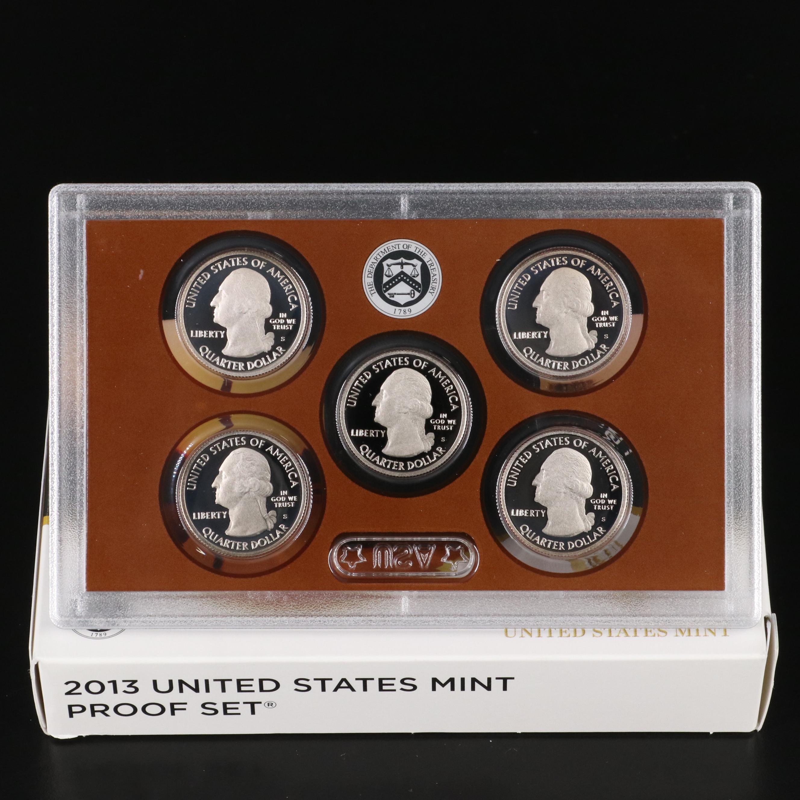 Eight U.S. Mint Proof Sets Including 2009