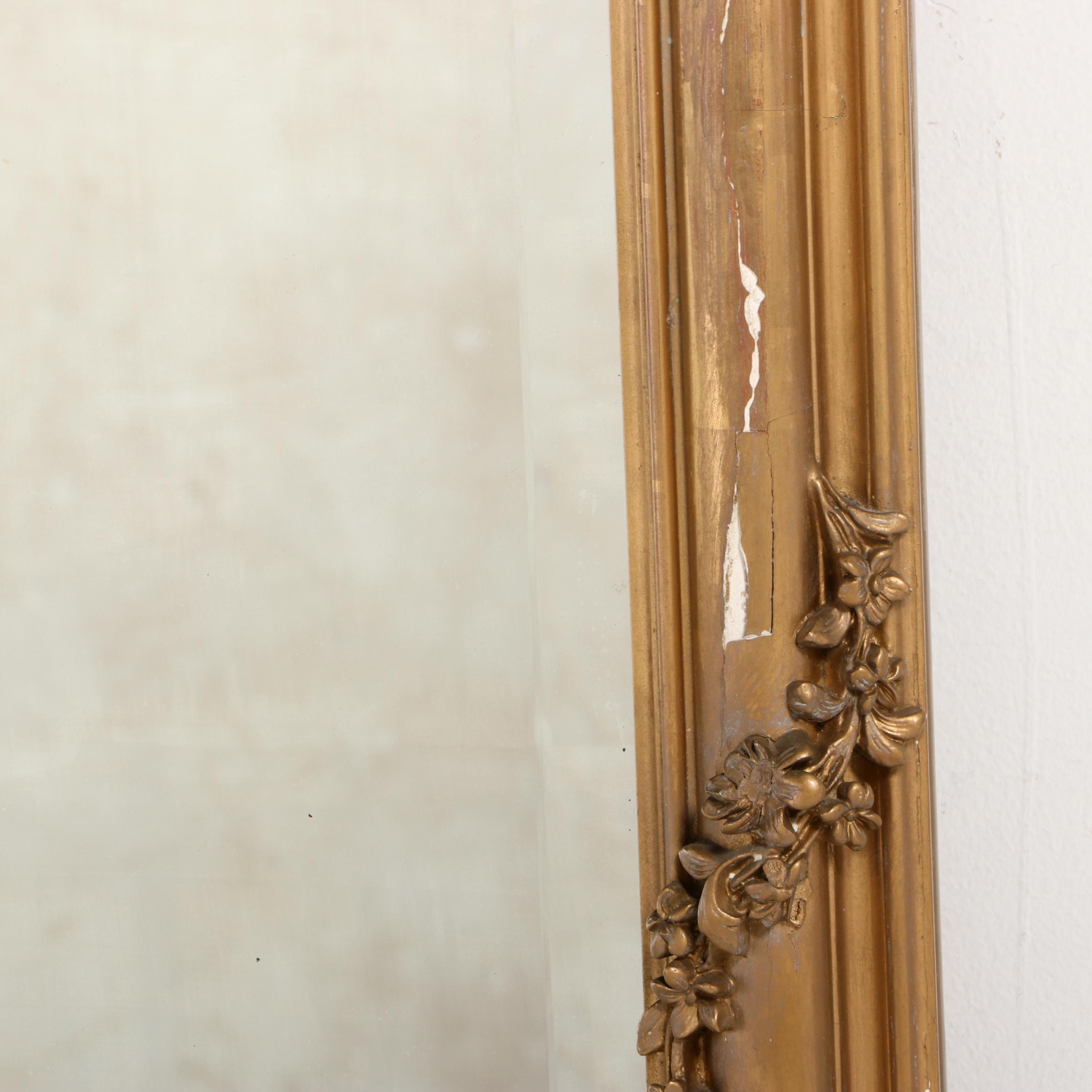 Large-Scale Rococo Style Gilt Composition over Wood Wall Mirror, Early 20th C
