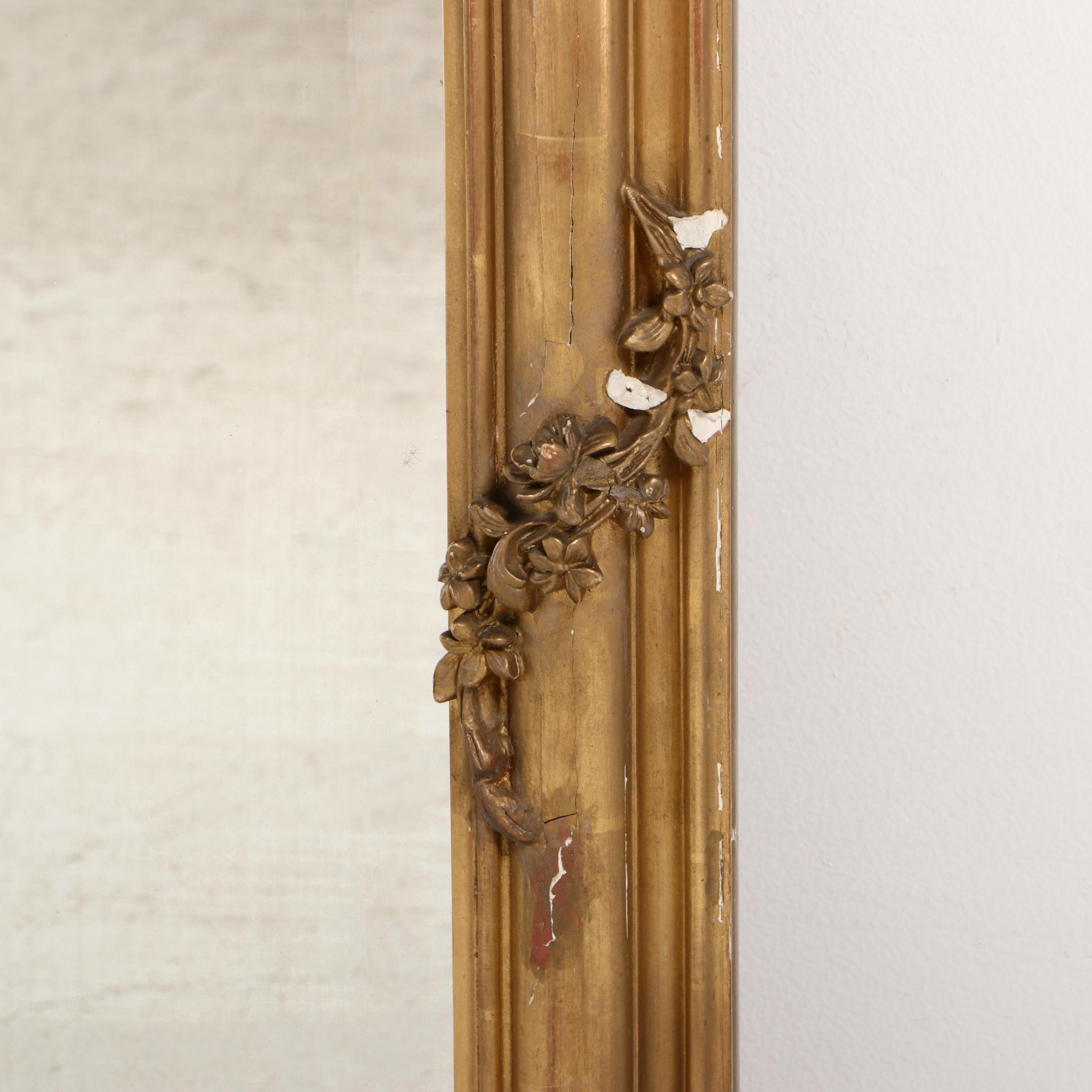 Large-Scale Rococo Style Gilt Composition over Wood Wall Mirror, Early 20th C