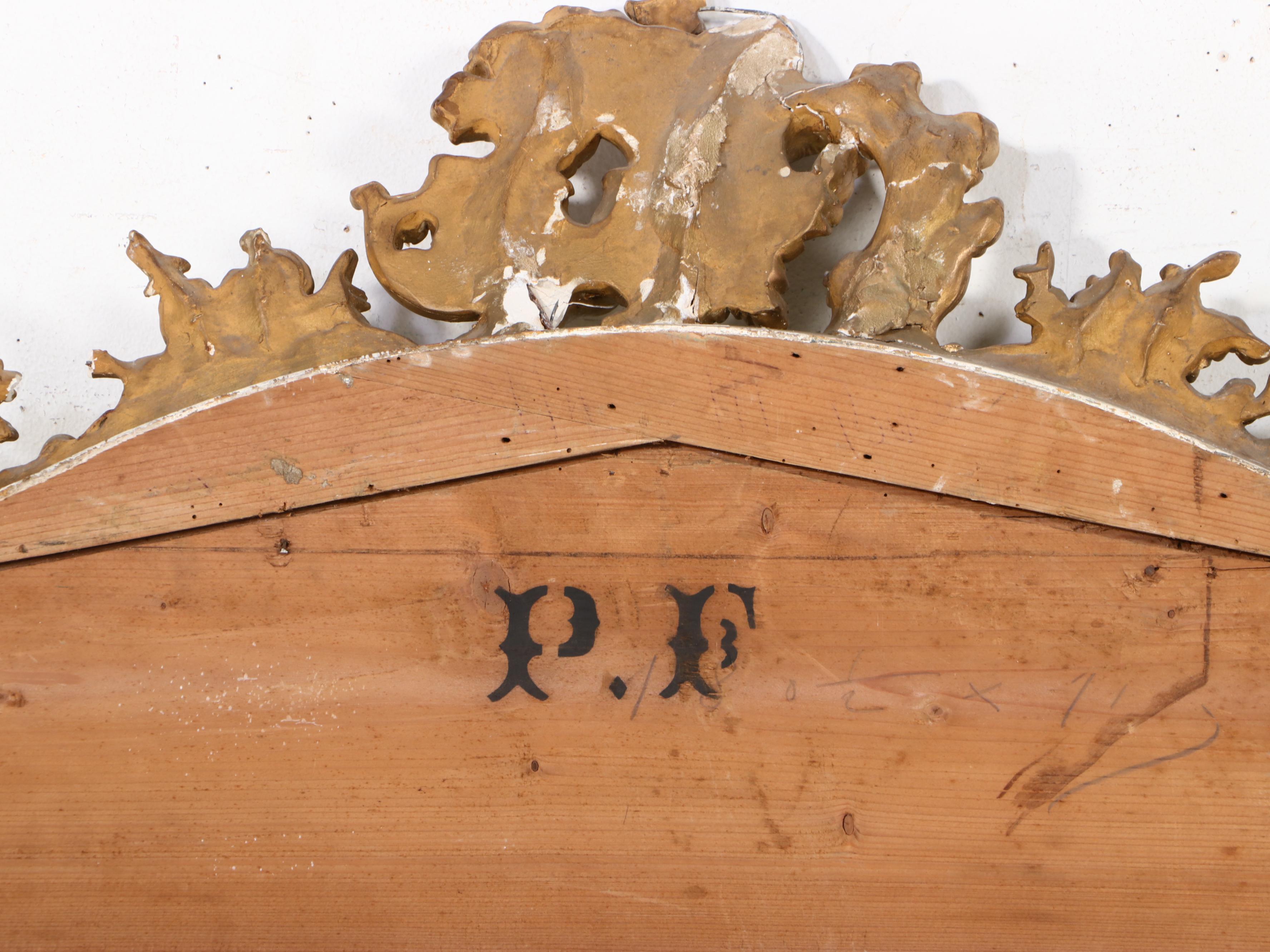 Large-Scale Rococo Style Gilt Composition over Wood Wall Mirror, Early 20th C