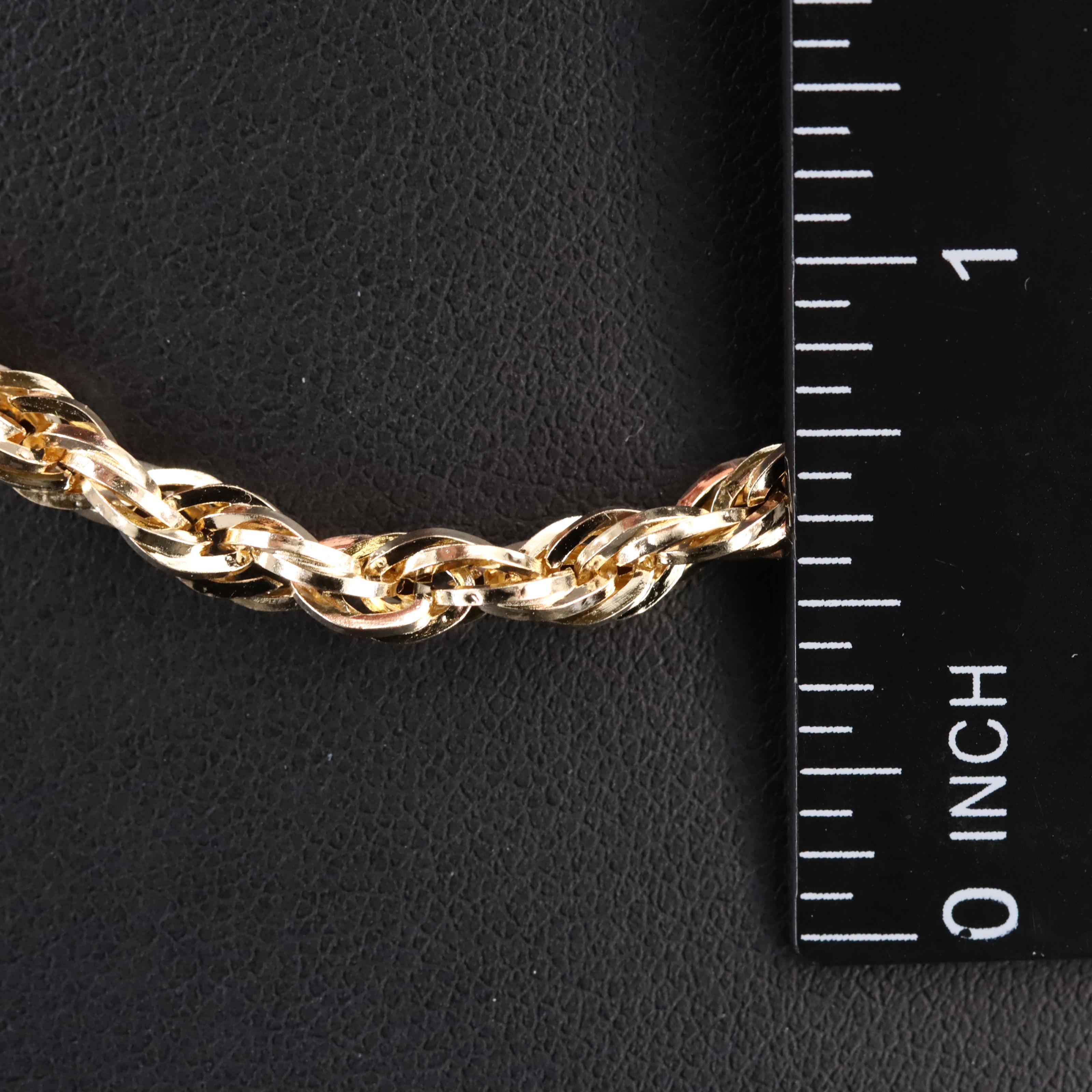 14K French Rope Chain Necklace