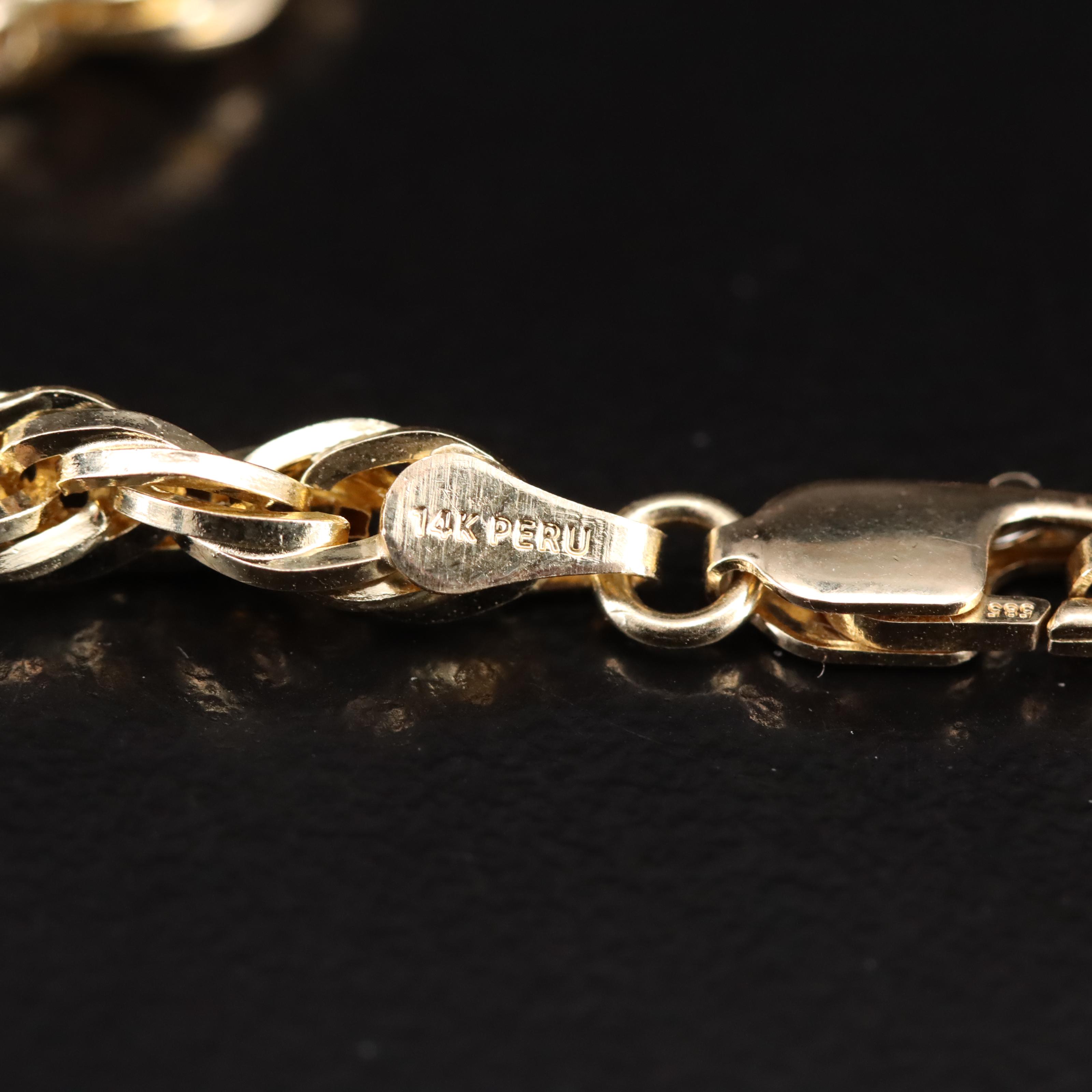 14K French Rope Chain Necklace