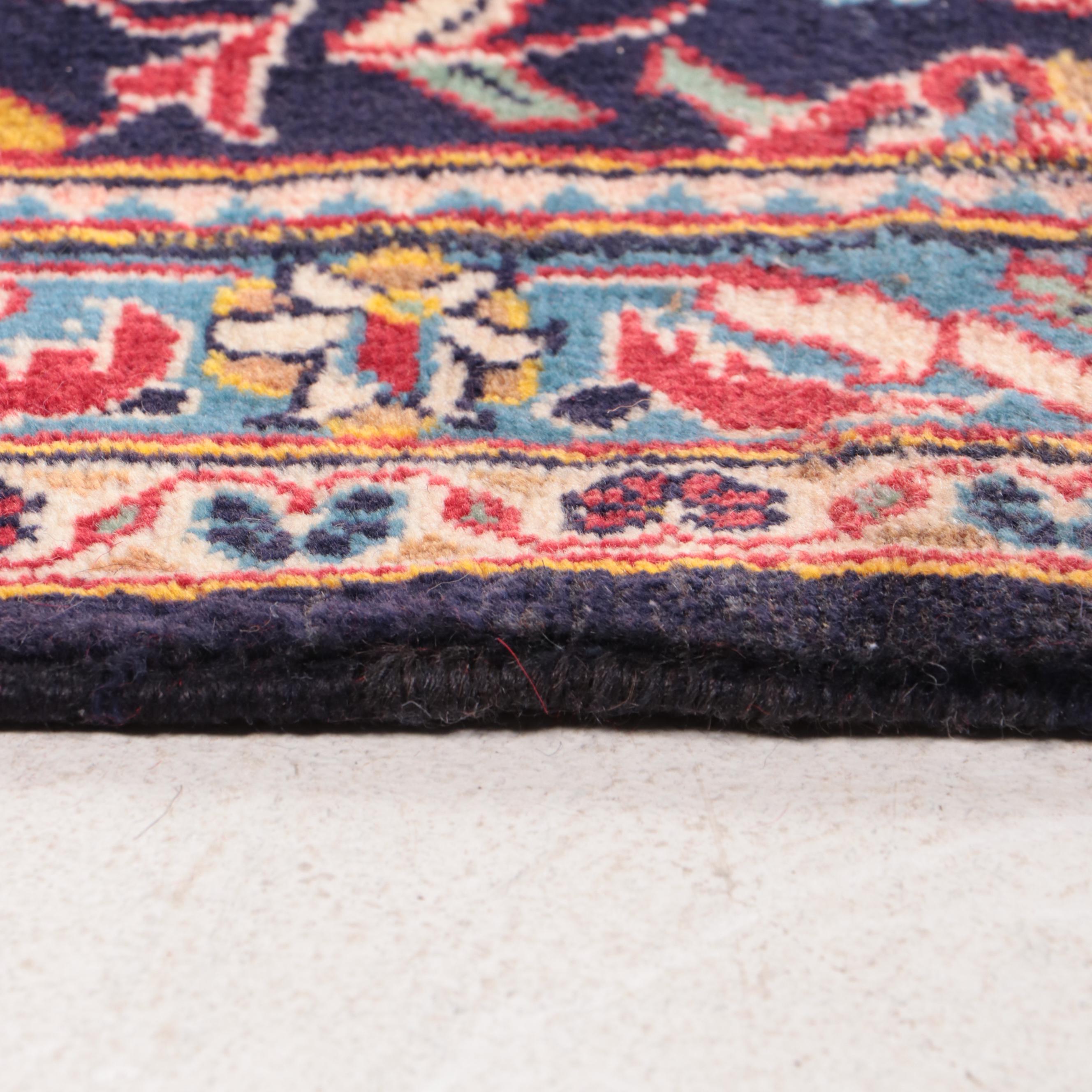 9'9 x 13'11 Hand-Knotted Persian Kashan Room Sized Rug