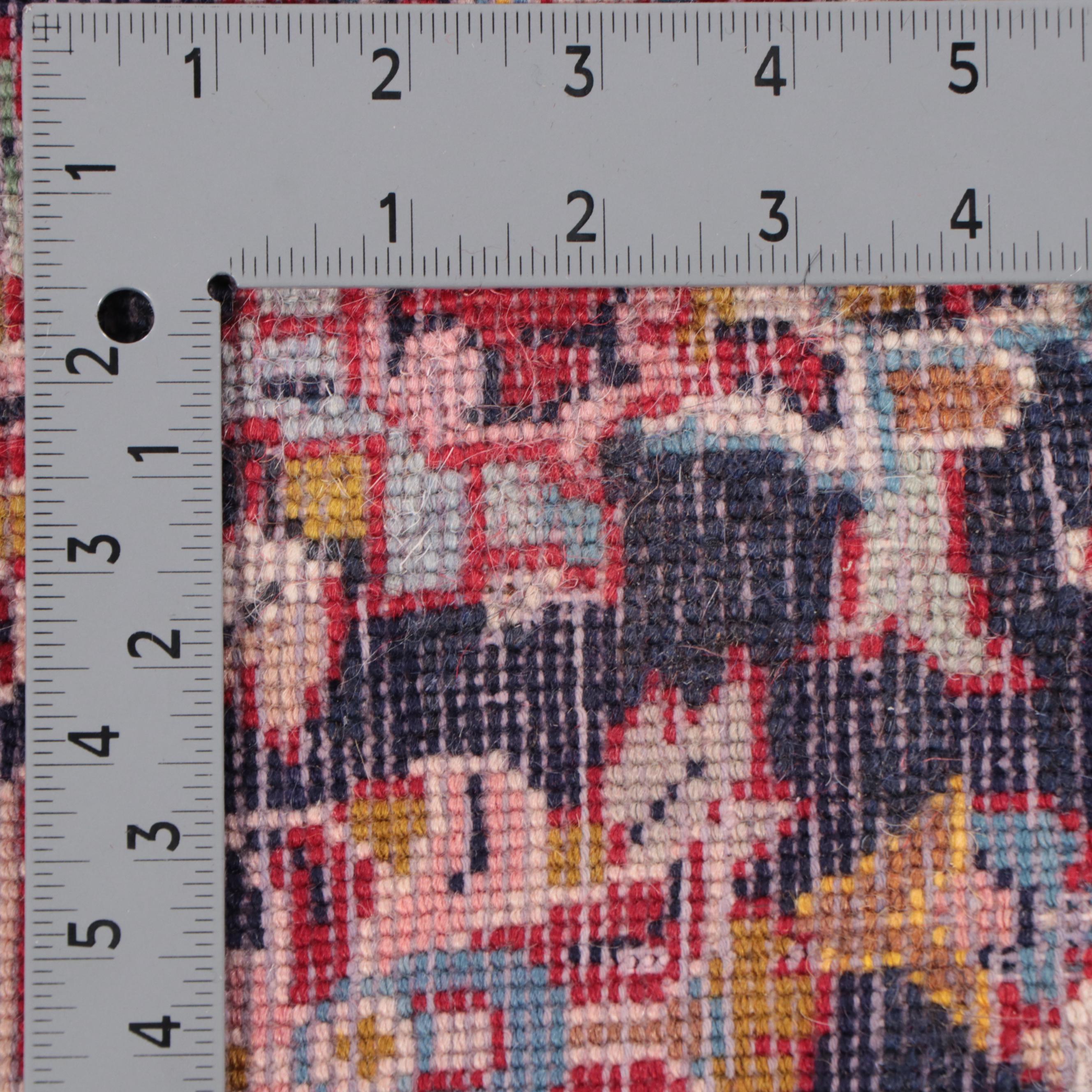 9'9 x 13'11 Hand-Knotted Persian Kashan Room Sized Rug