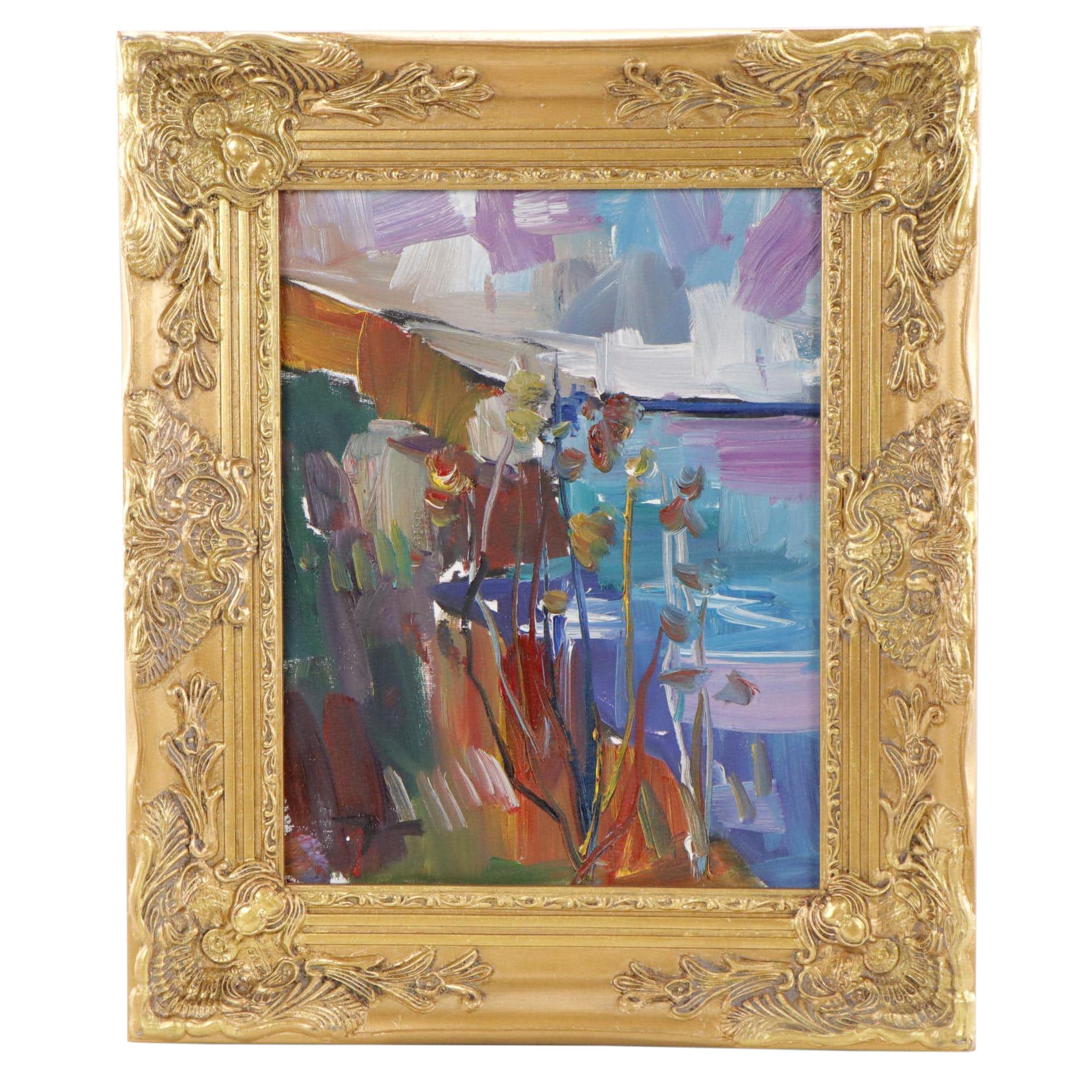 Jose Trujillo Oil Painting "Harbor Lights," 2009