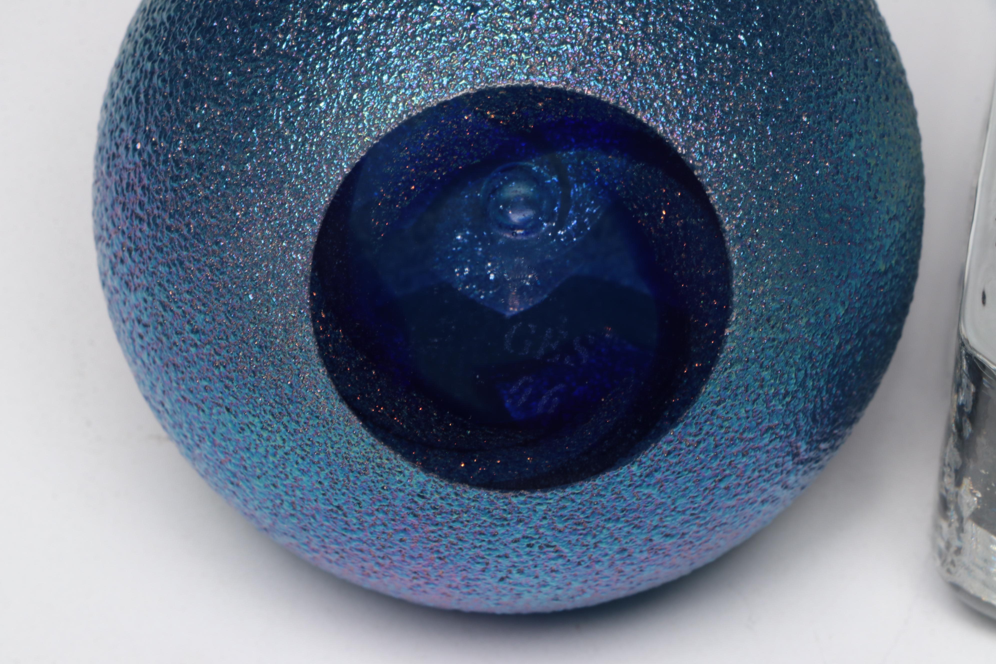 Studio Art Glass Paperweights and Illuminated Base