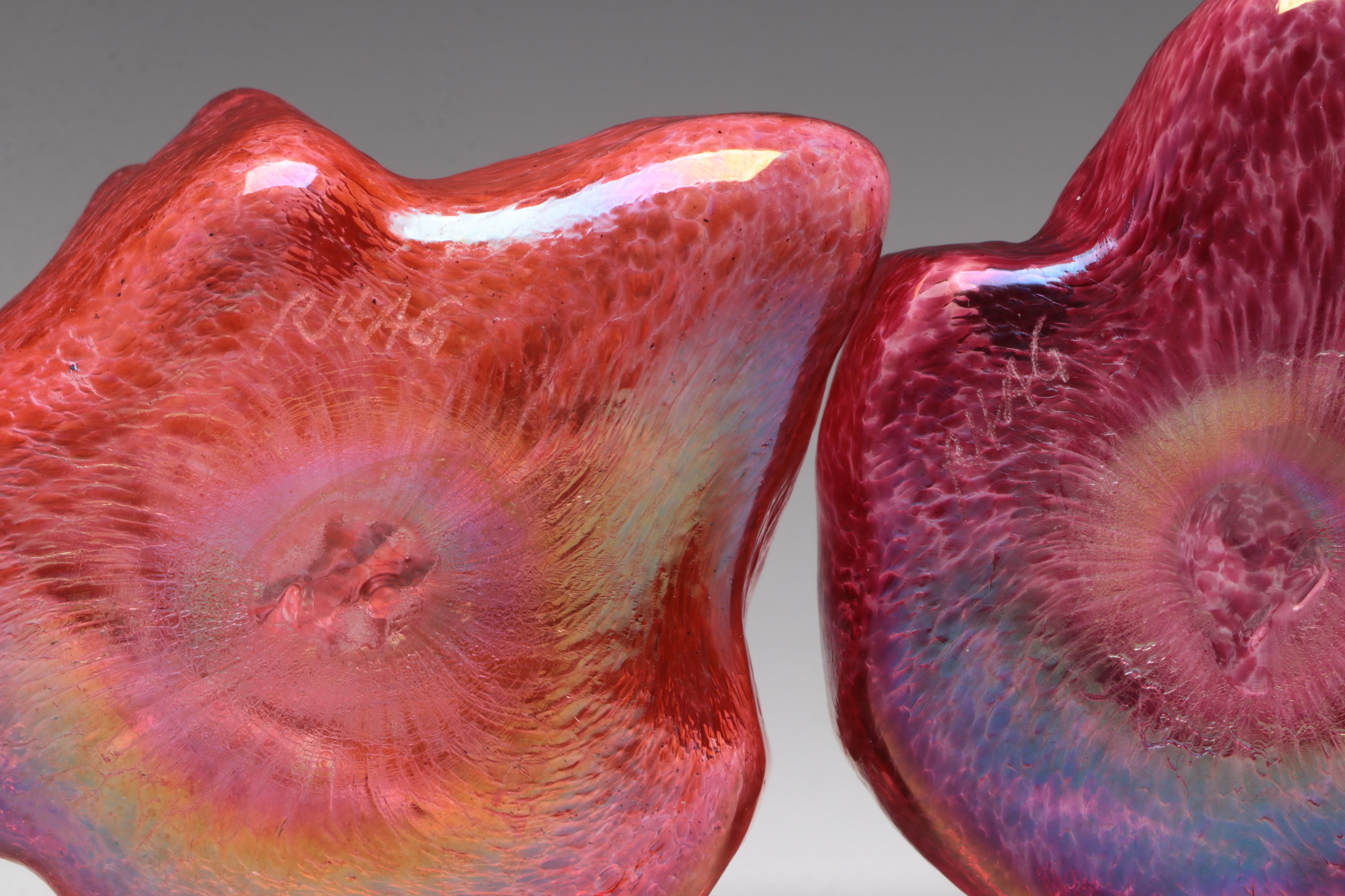 Studio Art Glass Paperweights and Illuminated Base