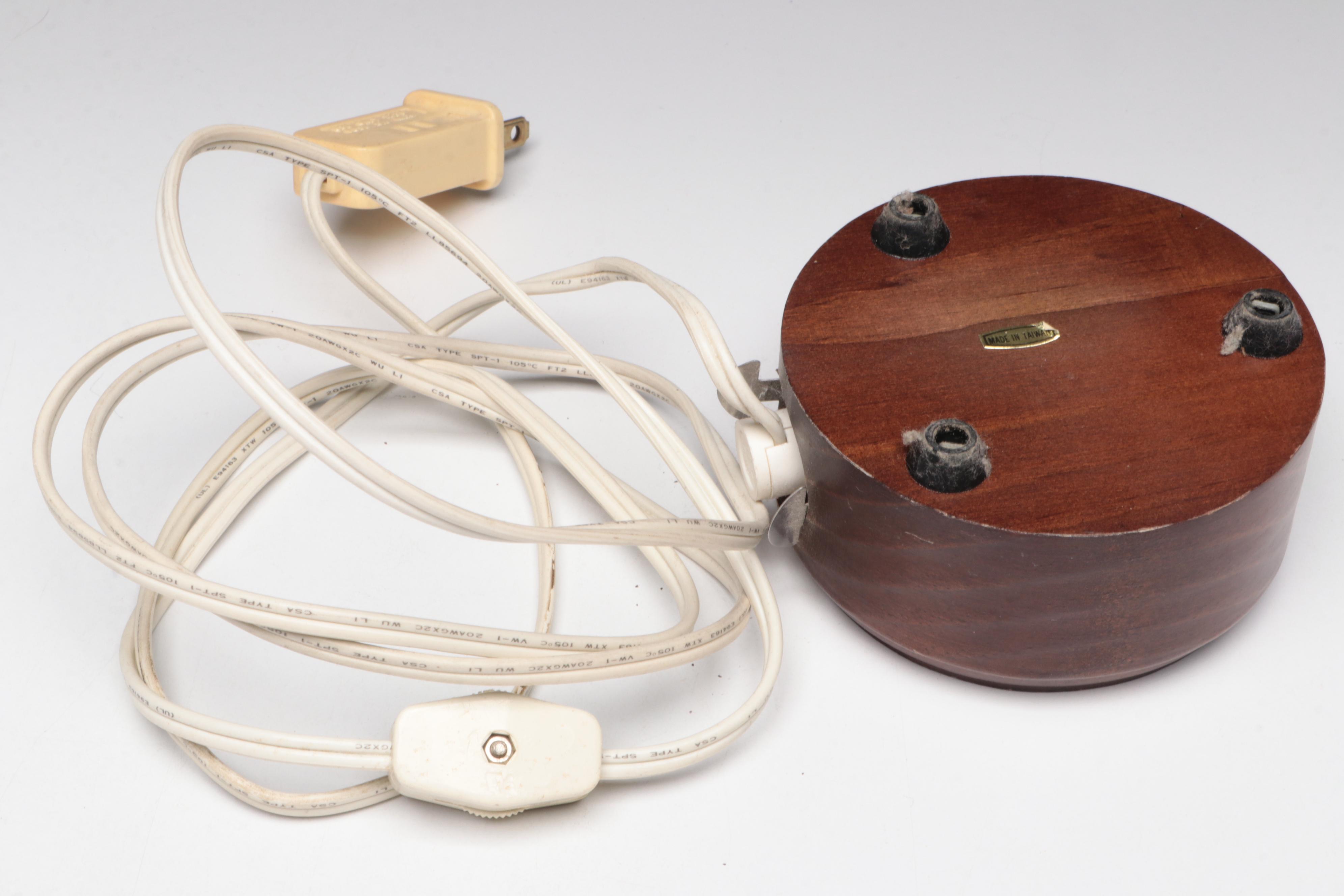 Studio Art Glass Paperweights and Illuminated Base