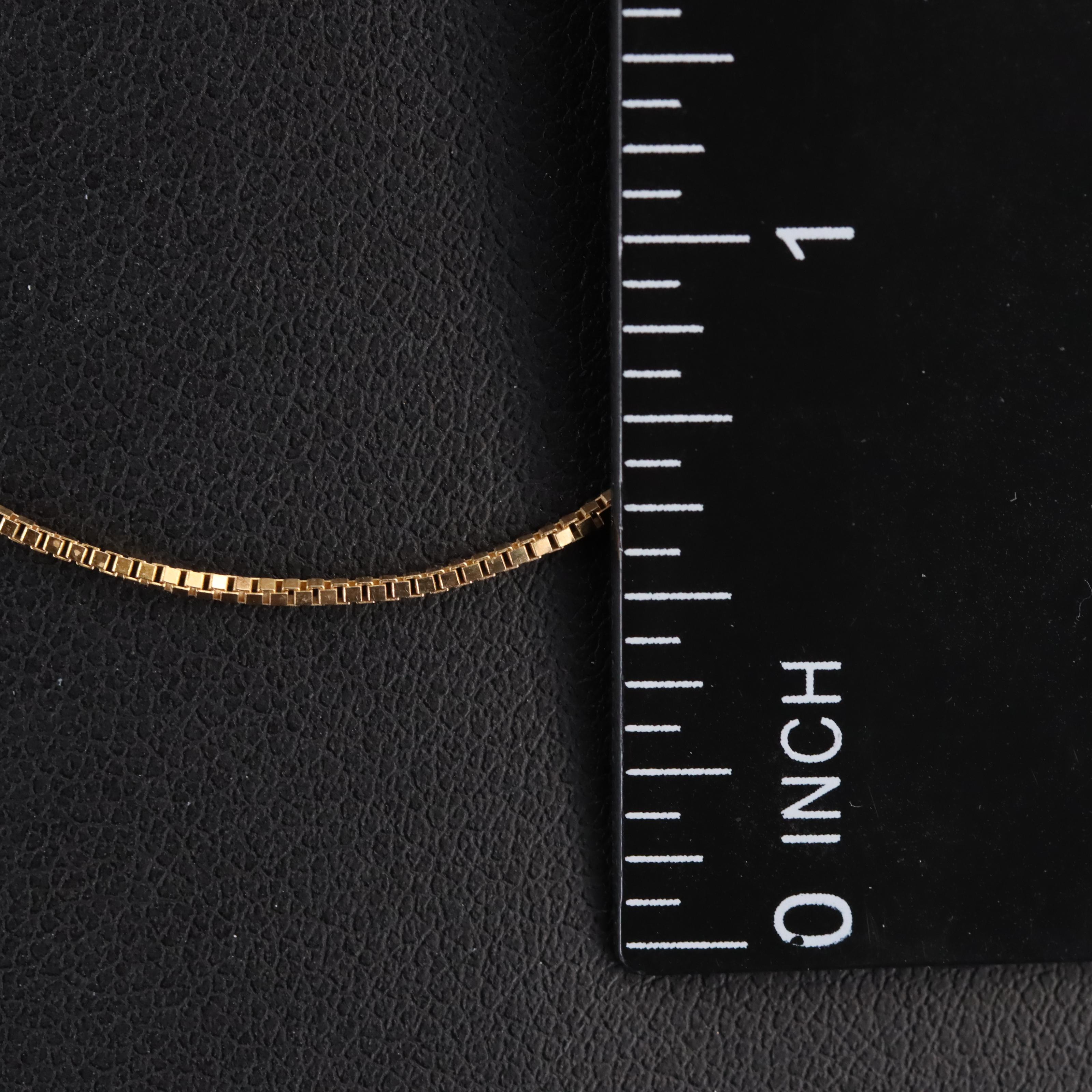 14K Box Link Necklace