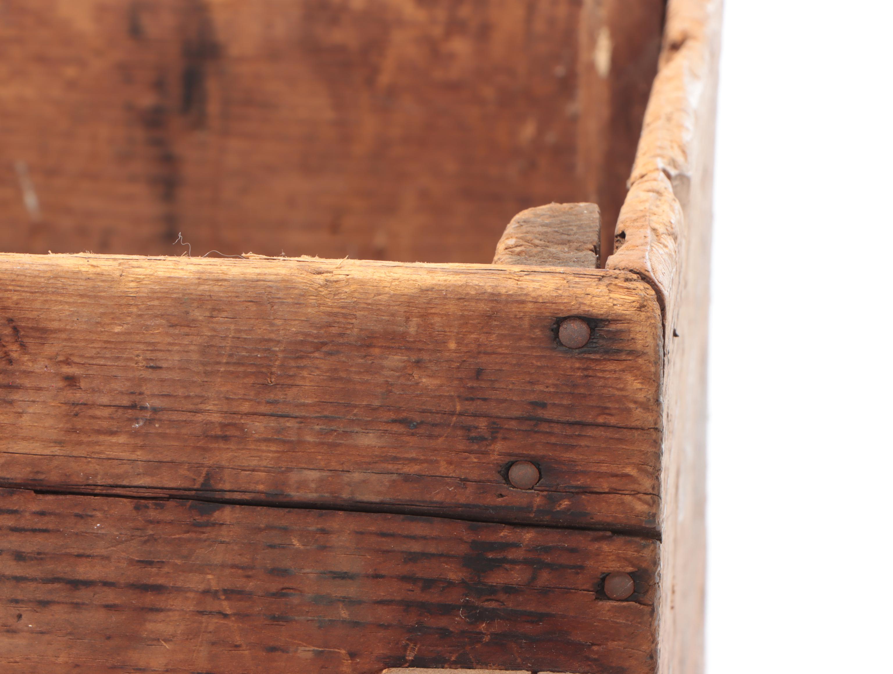 Hand-Crafted Pine Crate With Legs