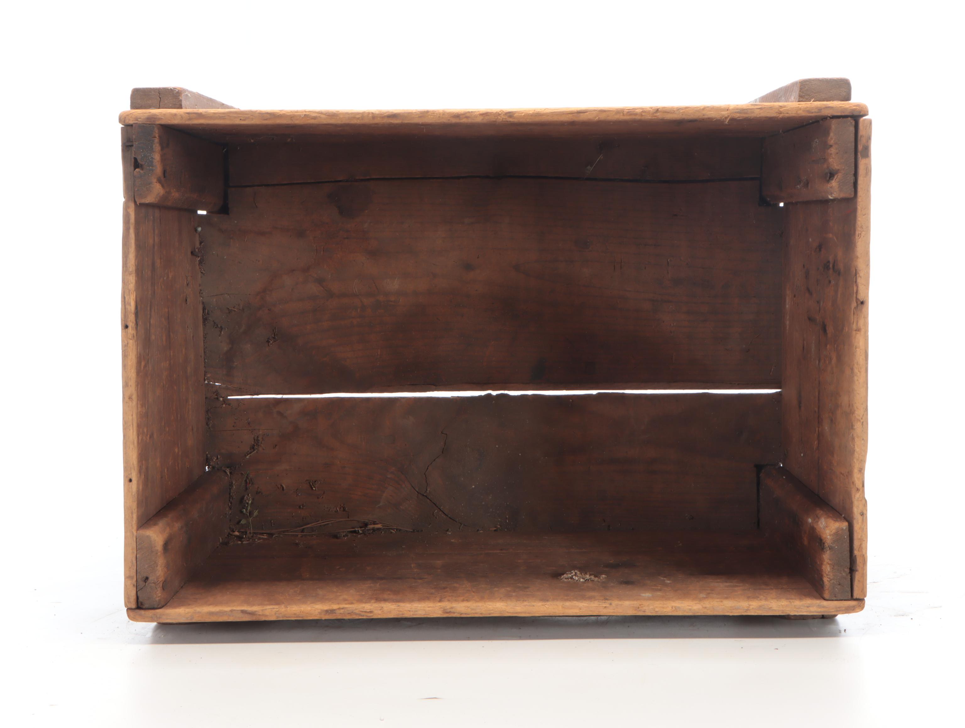 Hand-Crafted Pine Crate With Legs