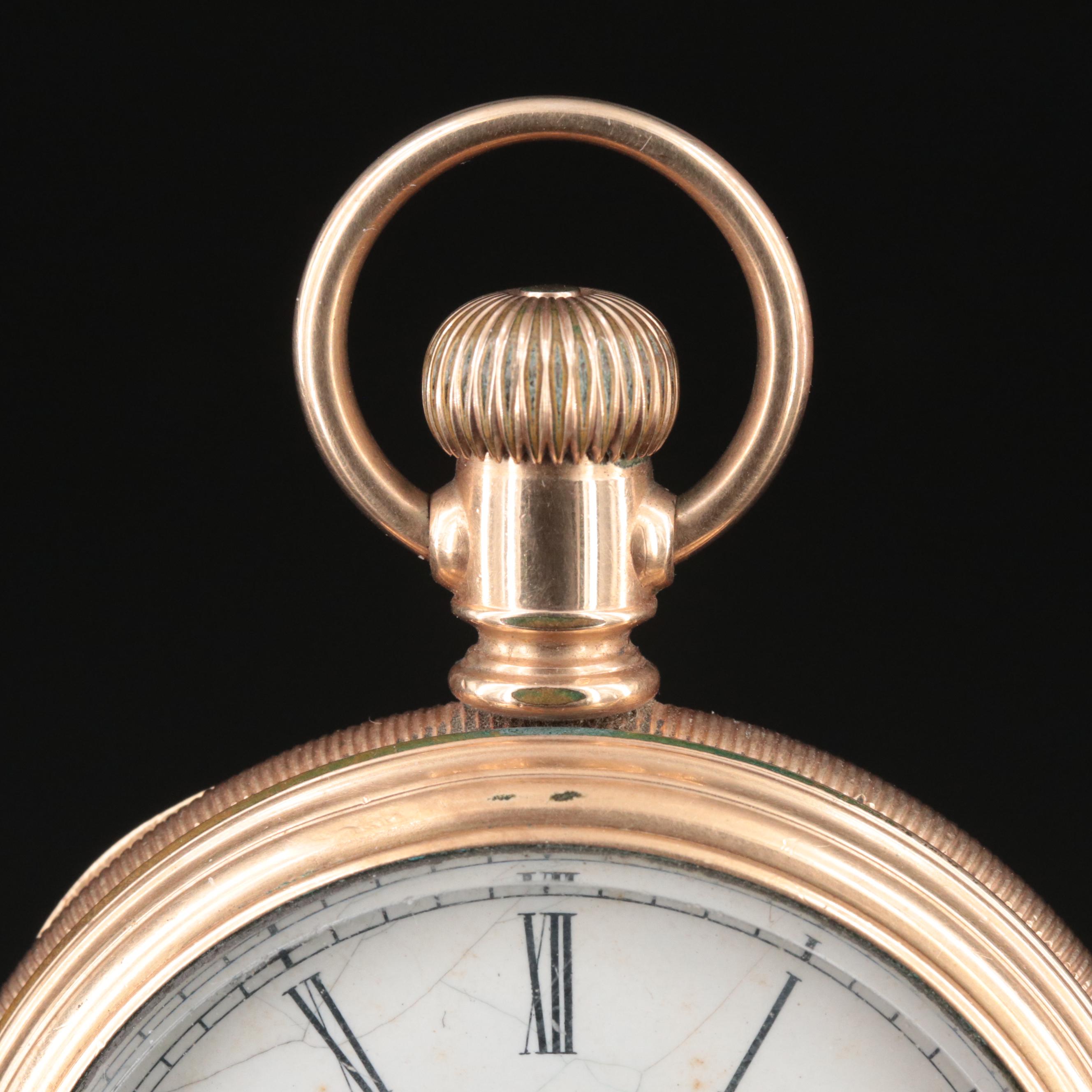 1890 Elgin Gold-Filled Open-Face Pocket Watch