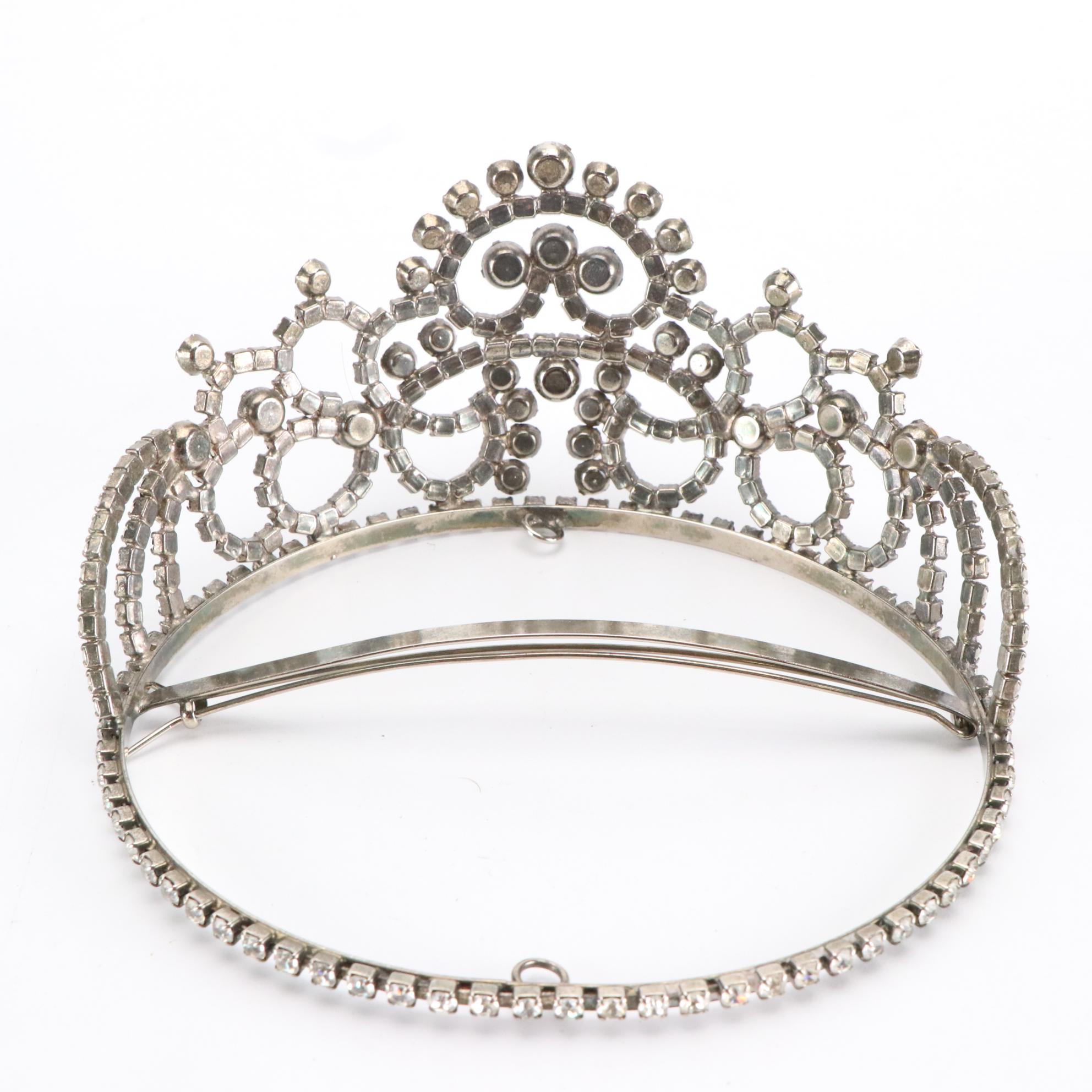 Metal Tiara with Rhinestones