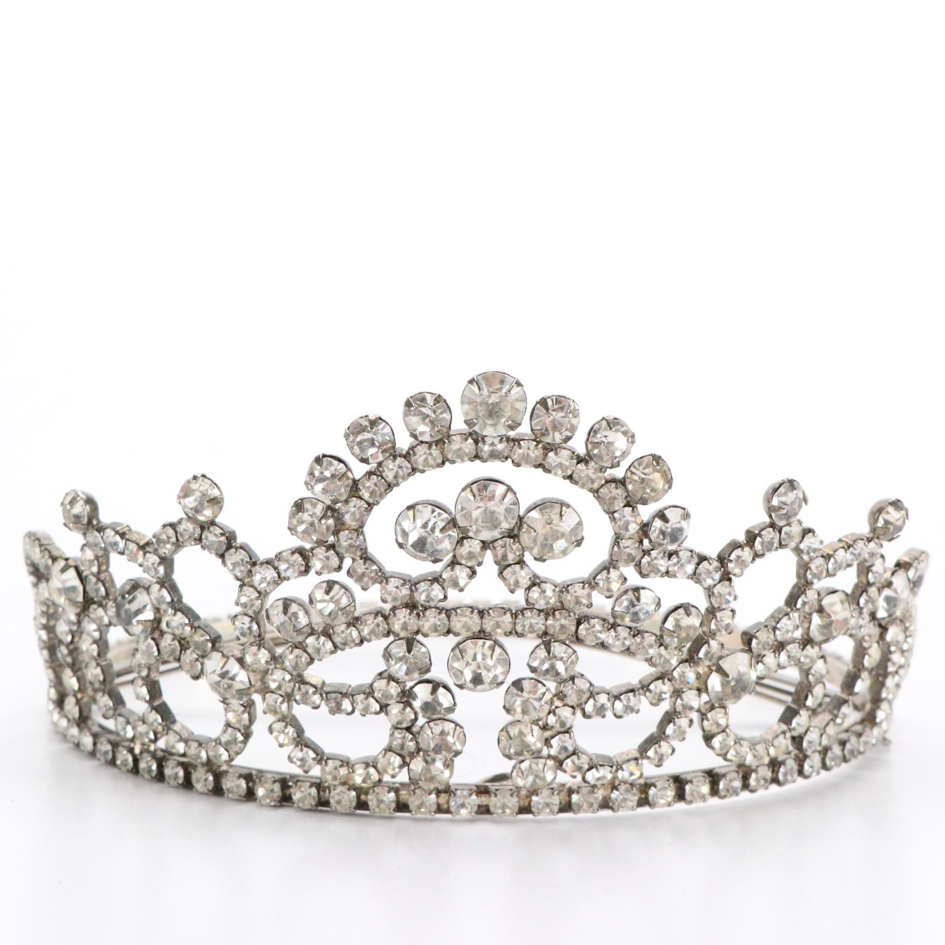 Metal Tiara with Rhinestones