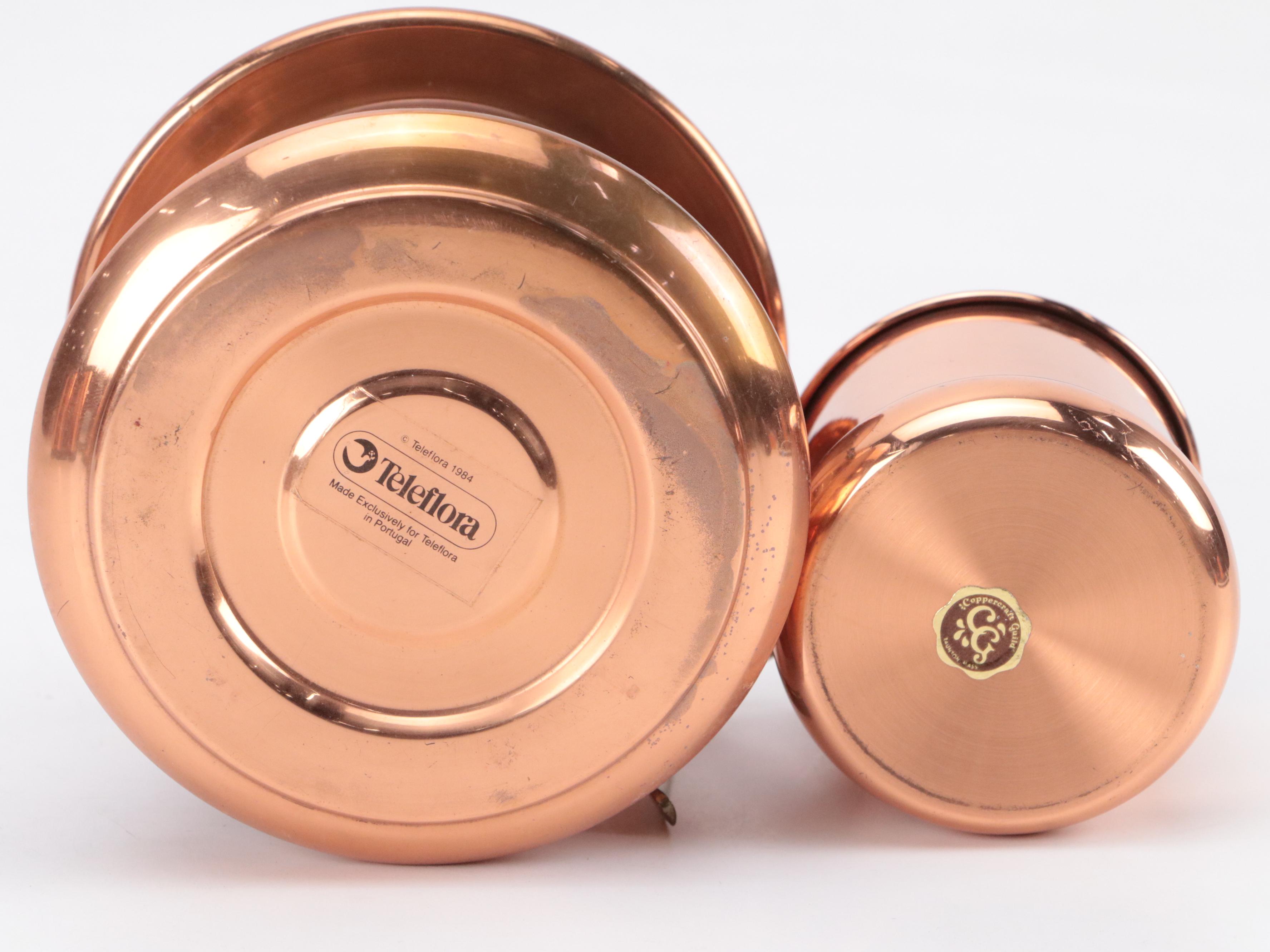 Revere Ware Cooper Kettle with Coppercraft and Other Tableware