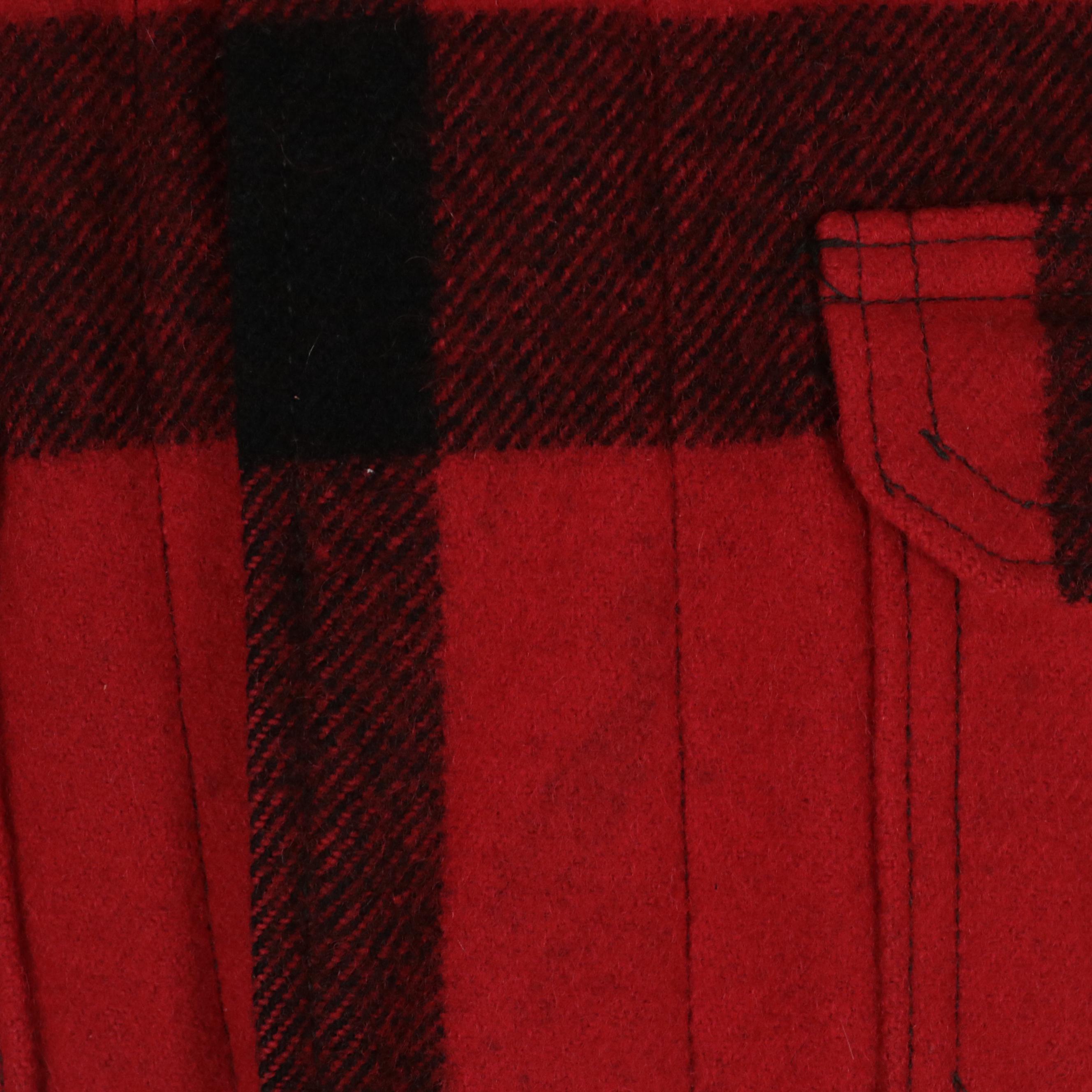 Men's Woolrich Mackinaw Hunting Jacket in Buffalo Plaid Wool Blend