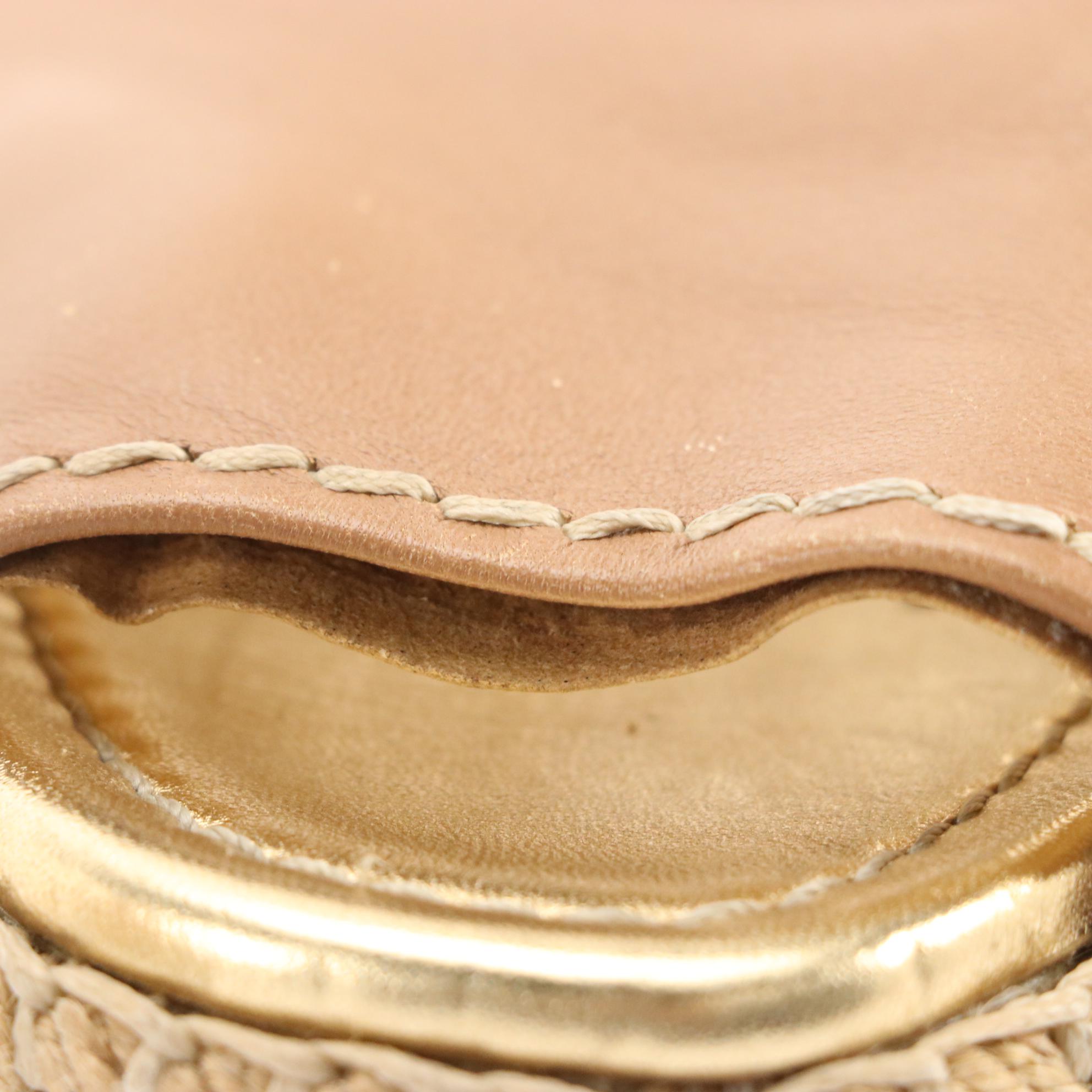 Prada Tan Leather Peep-Toe Platform Espadrilles