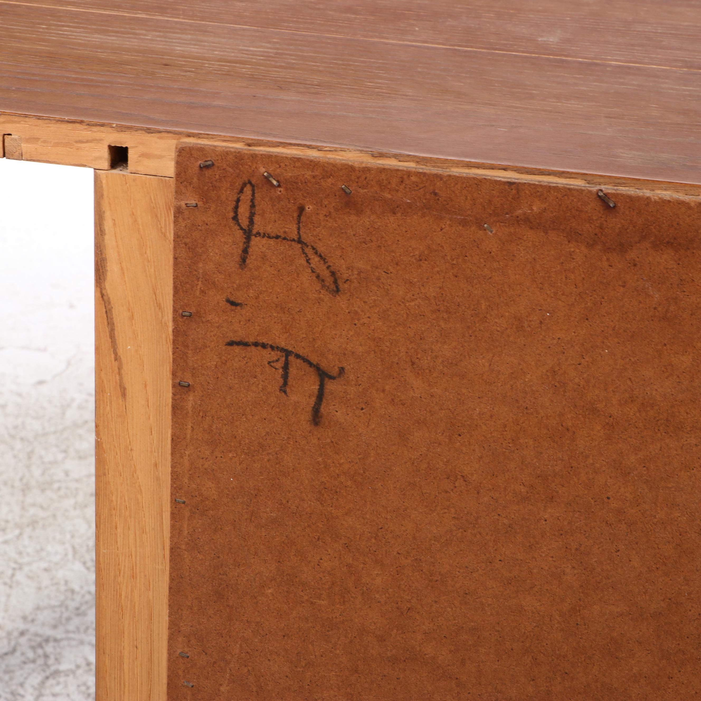 American Colonial Style Oak Student Desk with Chair, Late 20th Century