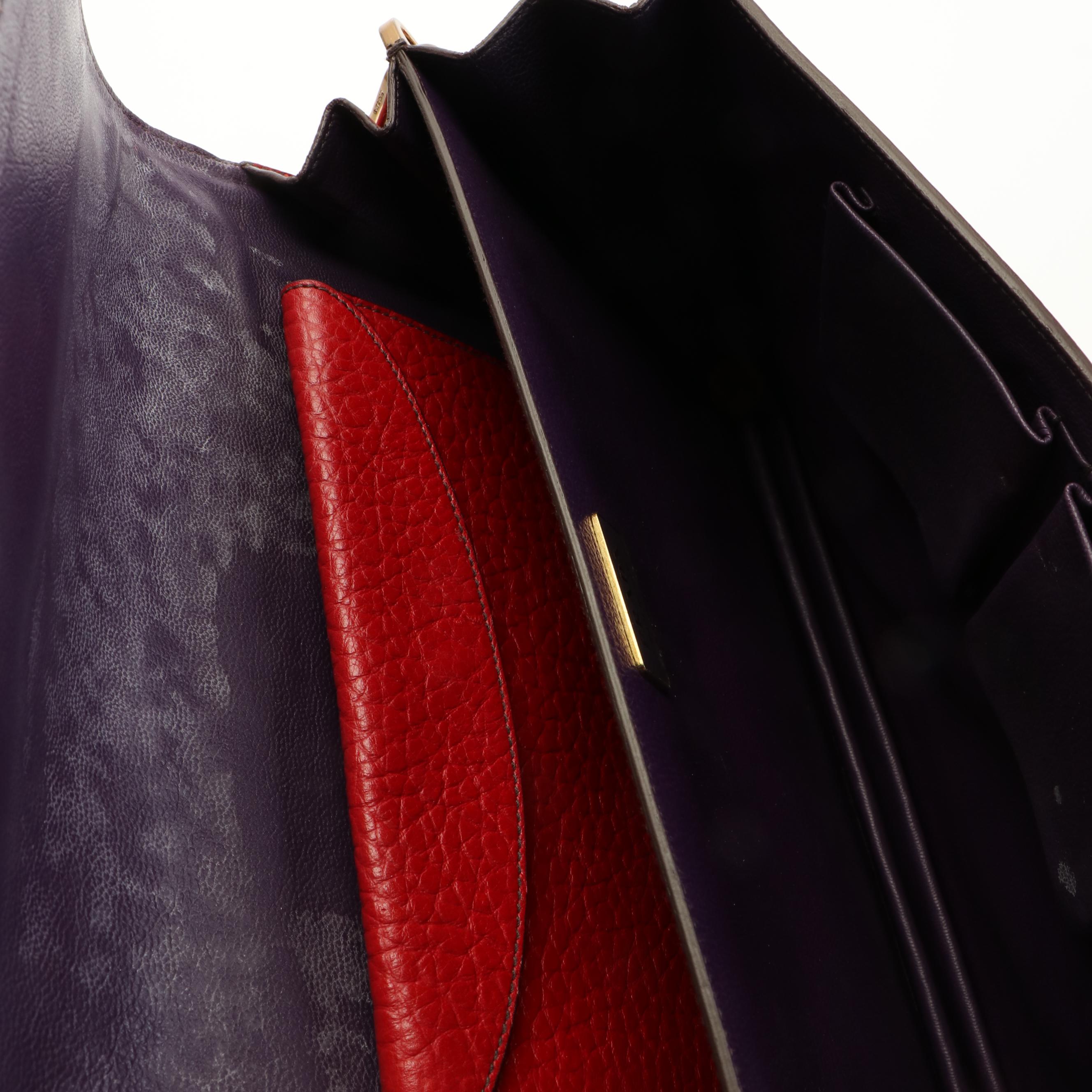 Prada Handle Bag in Red Leather