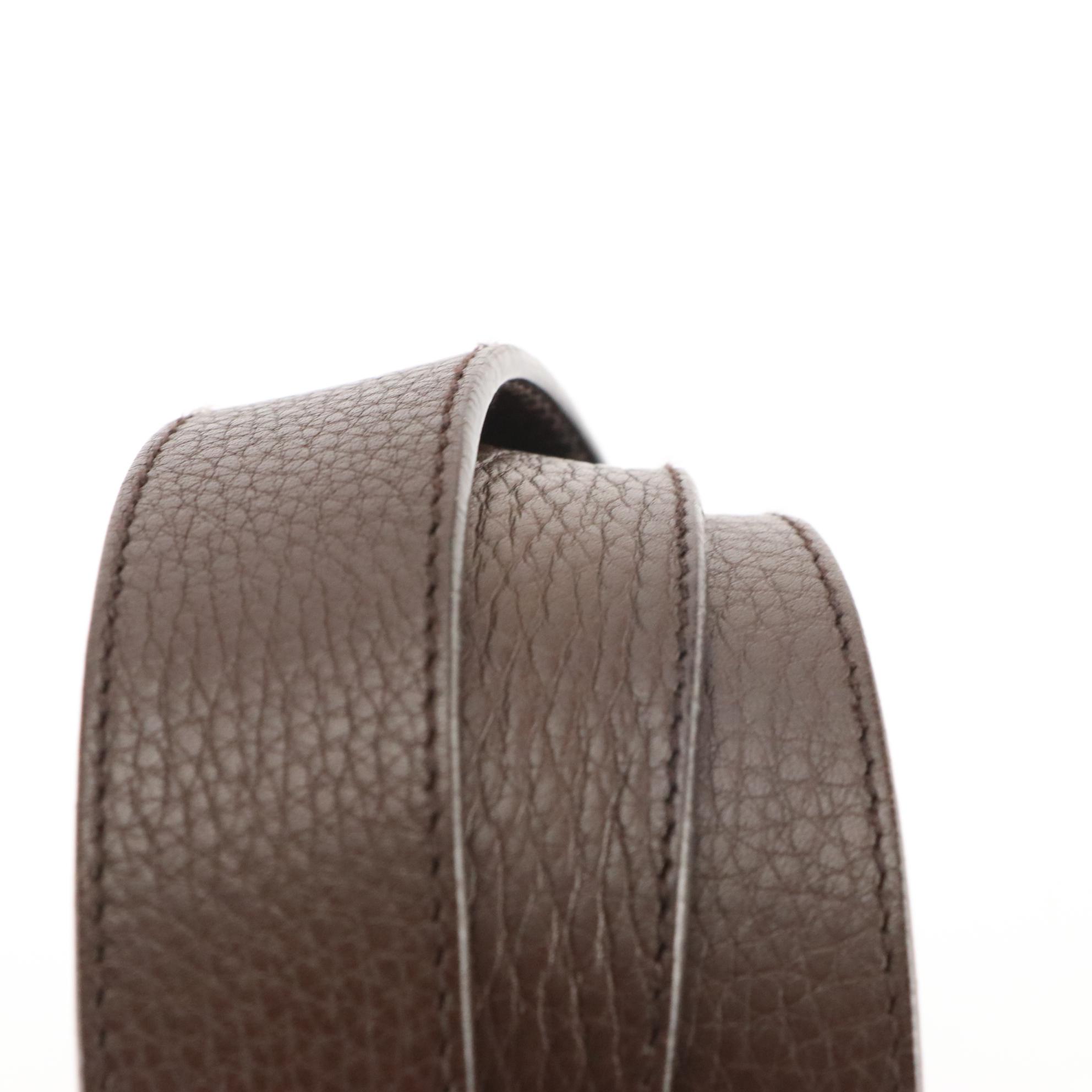 Prada Brown Grained Leather Belt