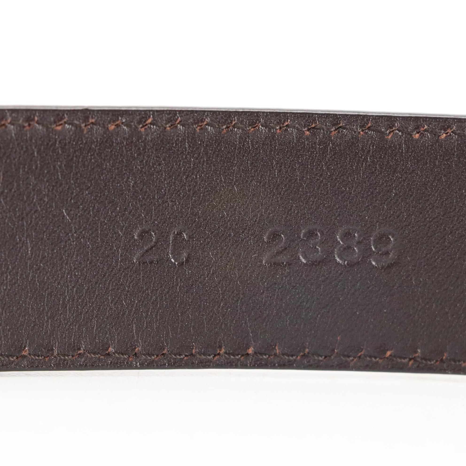 Prada Brown Grained Leather Belt
