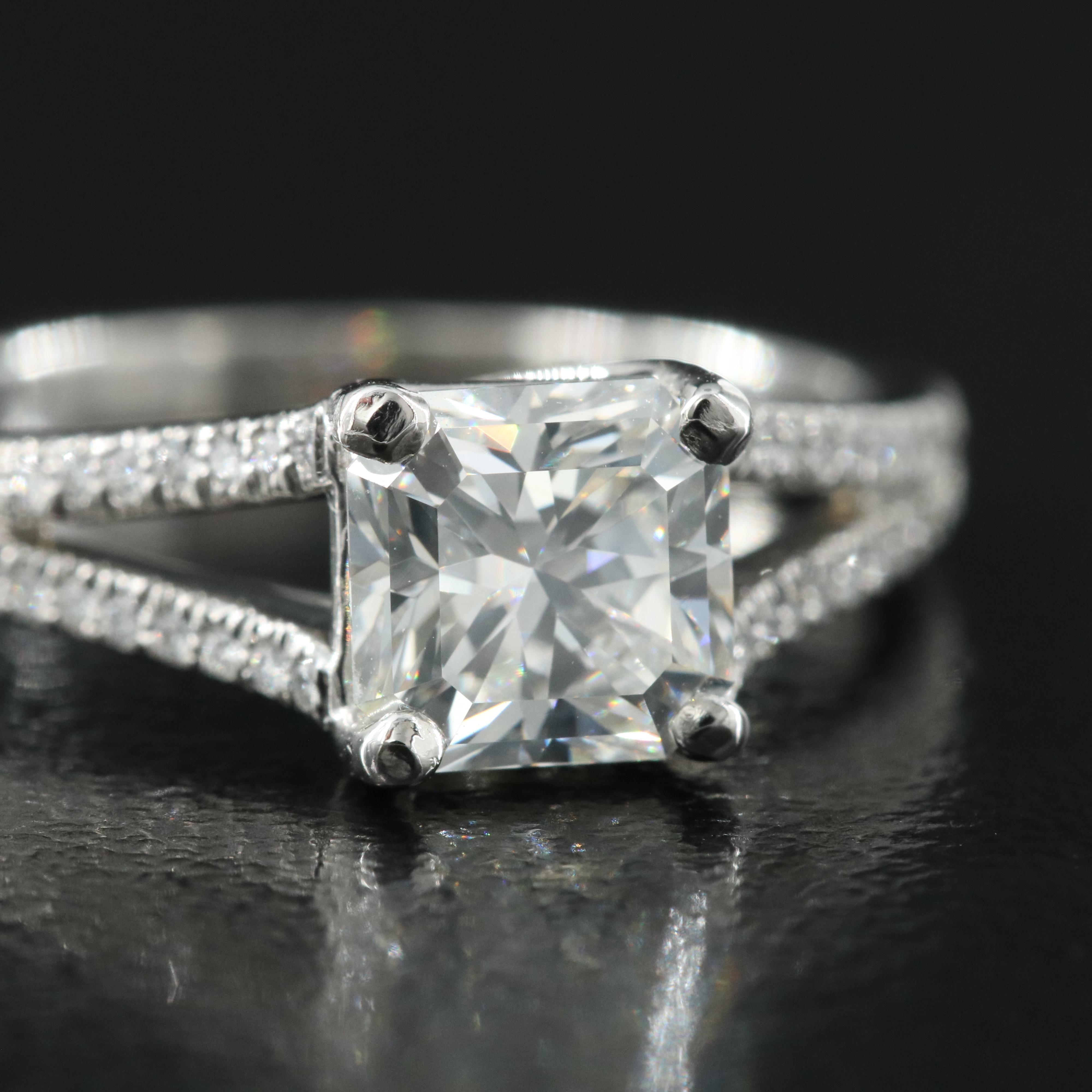 Tiffany & Co. "Lucida" Platinum 1.29 CTW Diamond Ring with Diamond Certificate