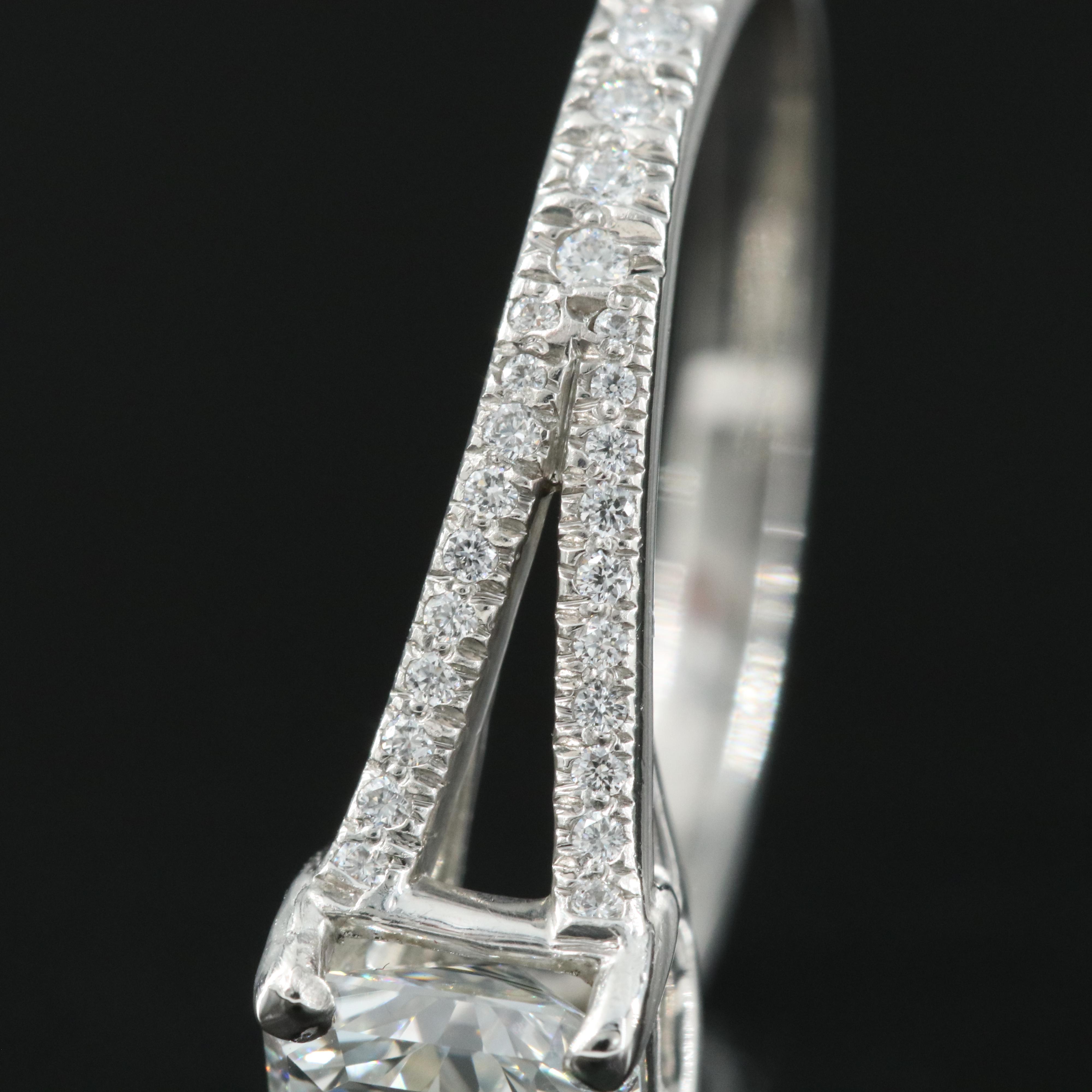 Tiffany & Co. "Lucida" Platinum 1.29 CTW Diamond Ring with Diamond Certificate