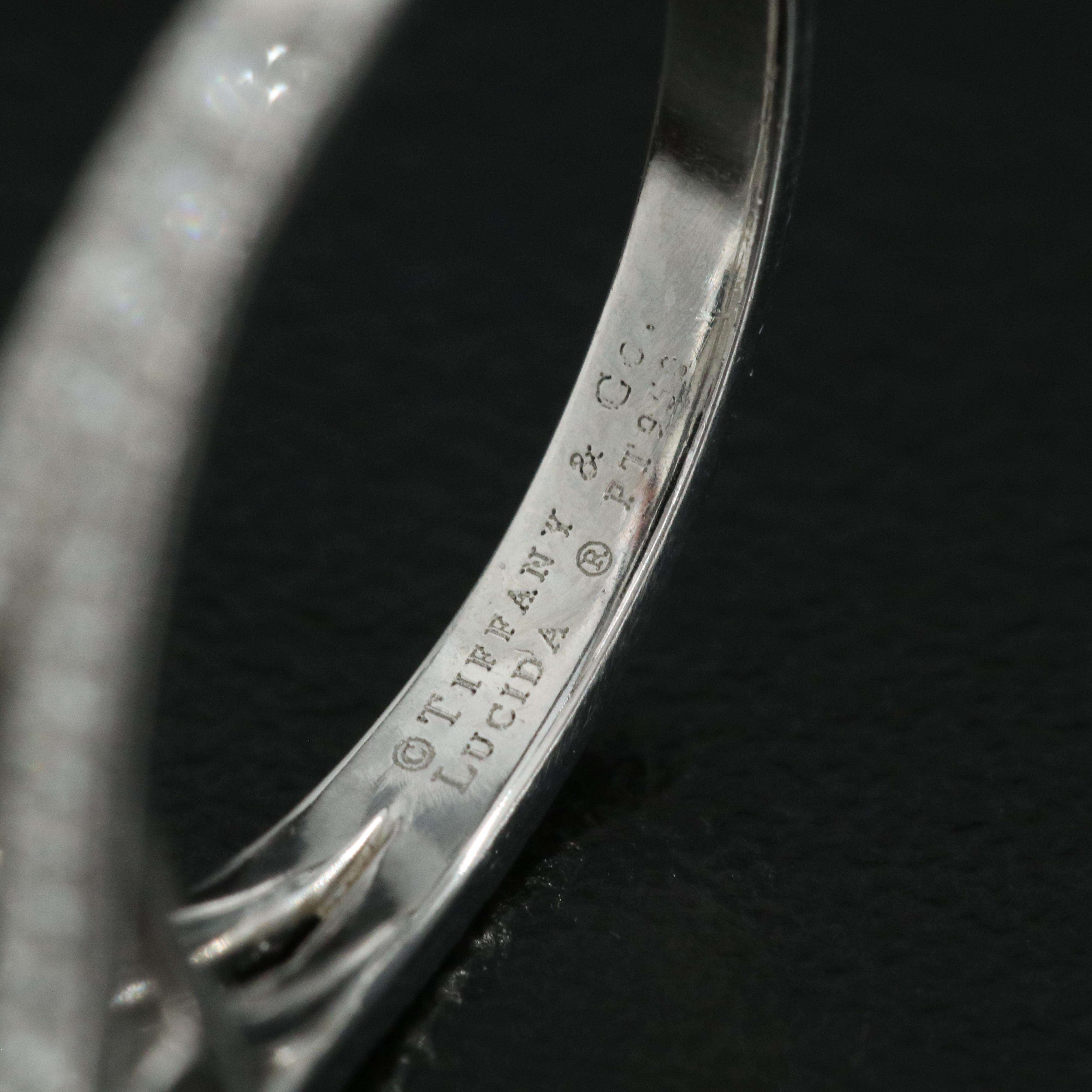Tiffany & Co. "Lucida" Platinum 1.29 CTW Diamond Ring with Diamond Certificate
