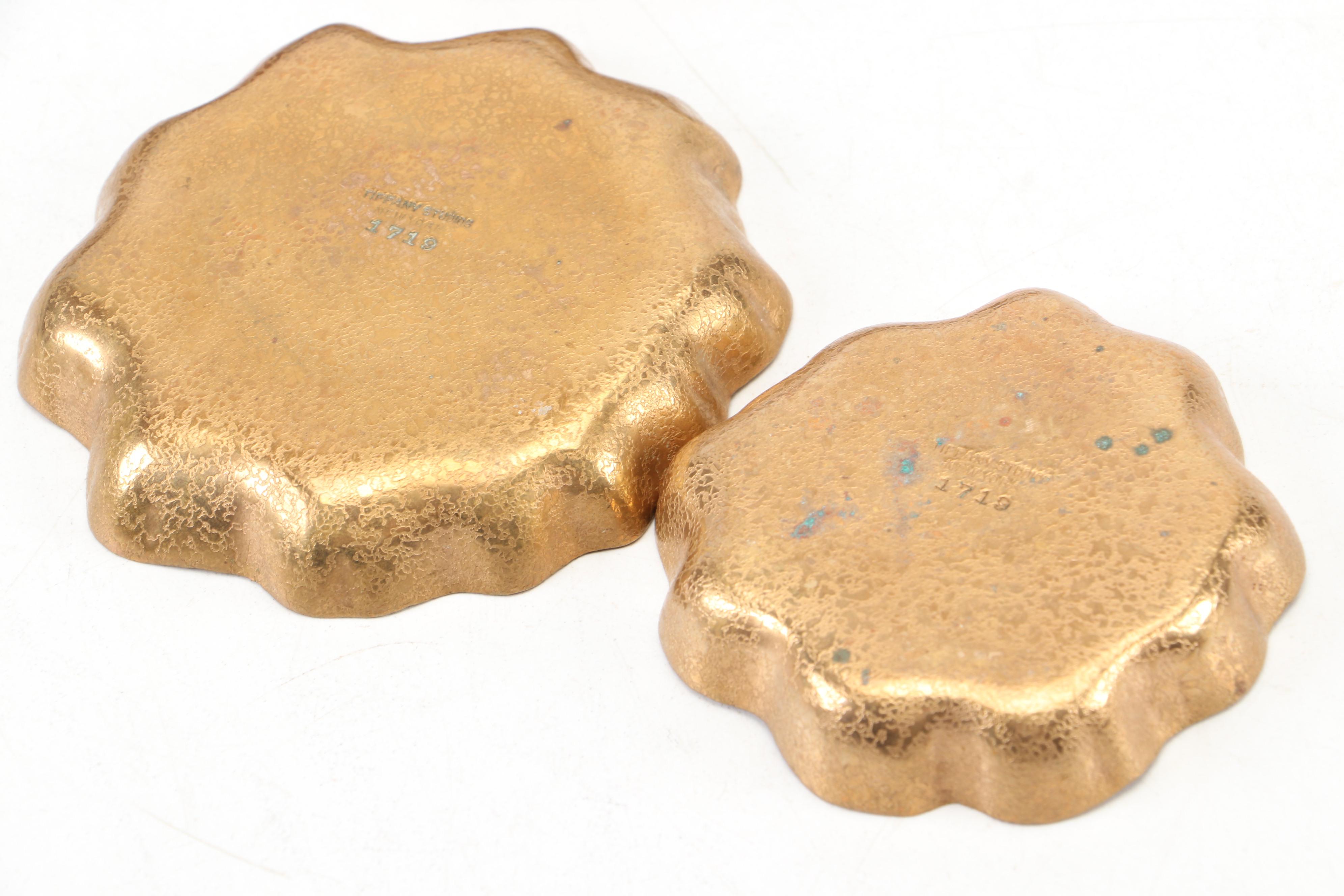 Tiffany Studios Bronze Nesting Trays with Hoffritz Scissor and Letter Opener Set