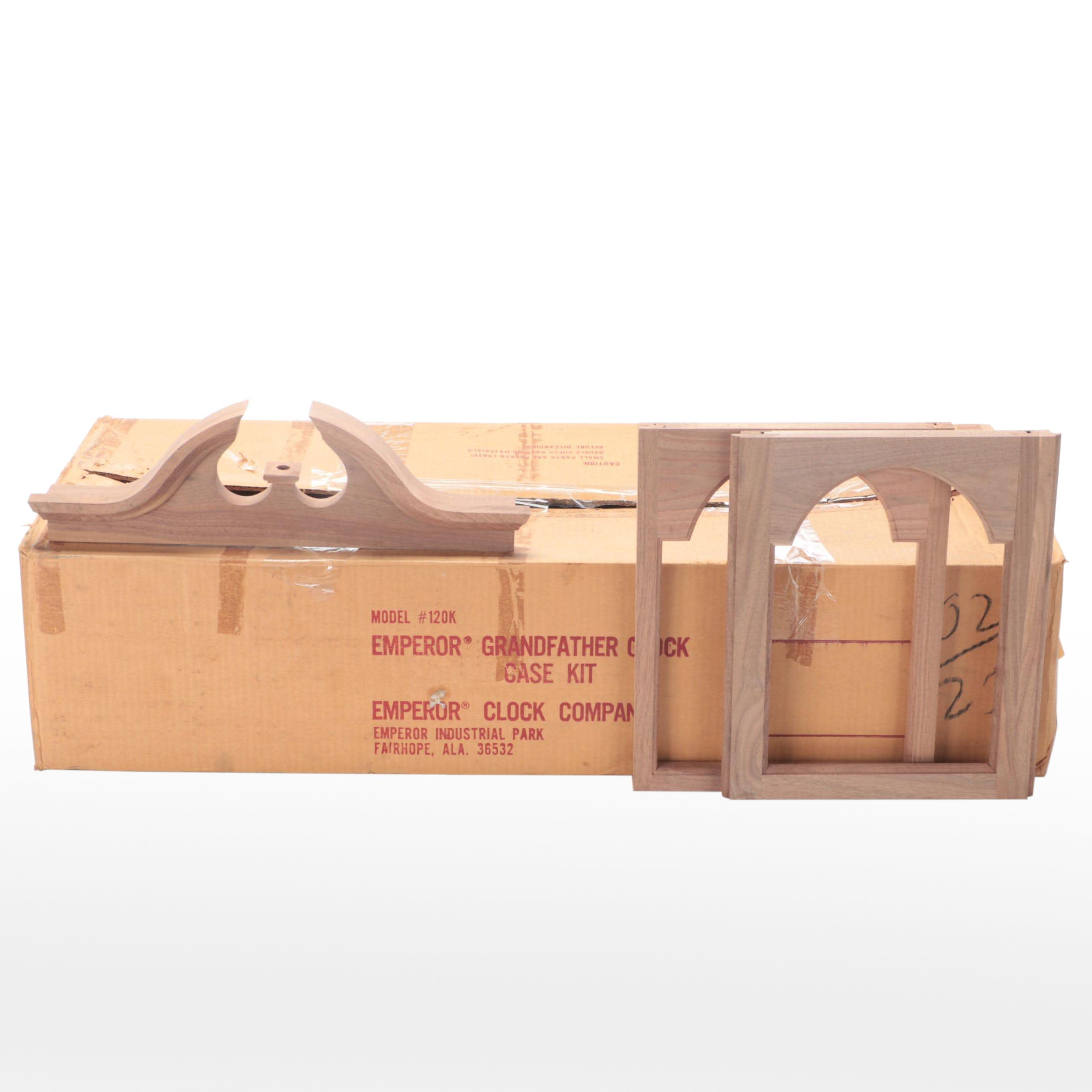 Emperor Wooden Grandfather Clock Case Kit, Mid to Late 20th Century