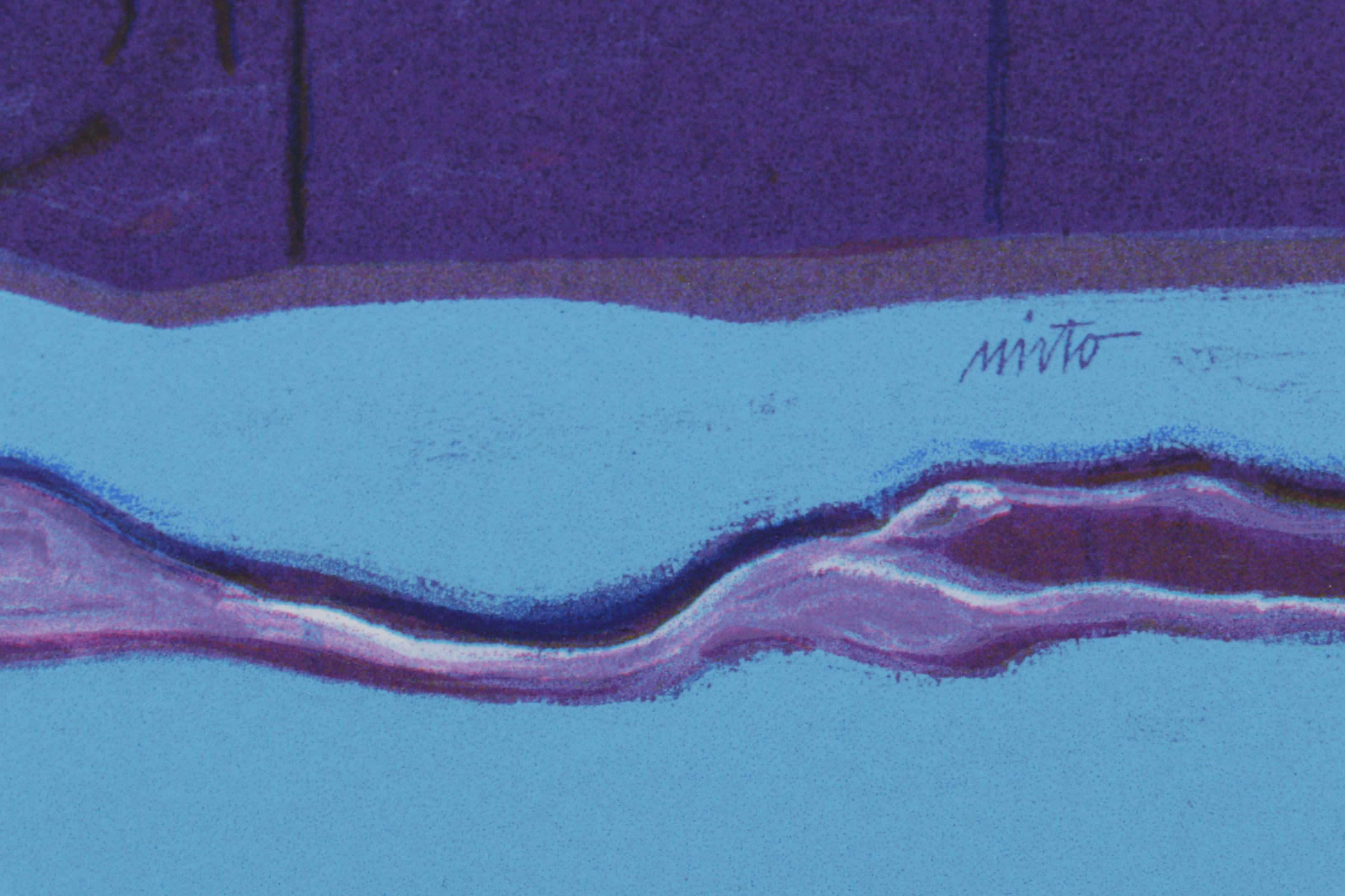 John Nieto Serigraph "Wolf Drinking Water by Moonlight," 1996